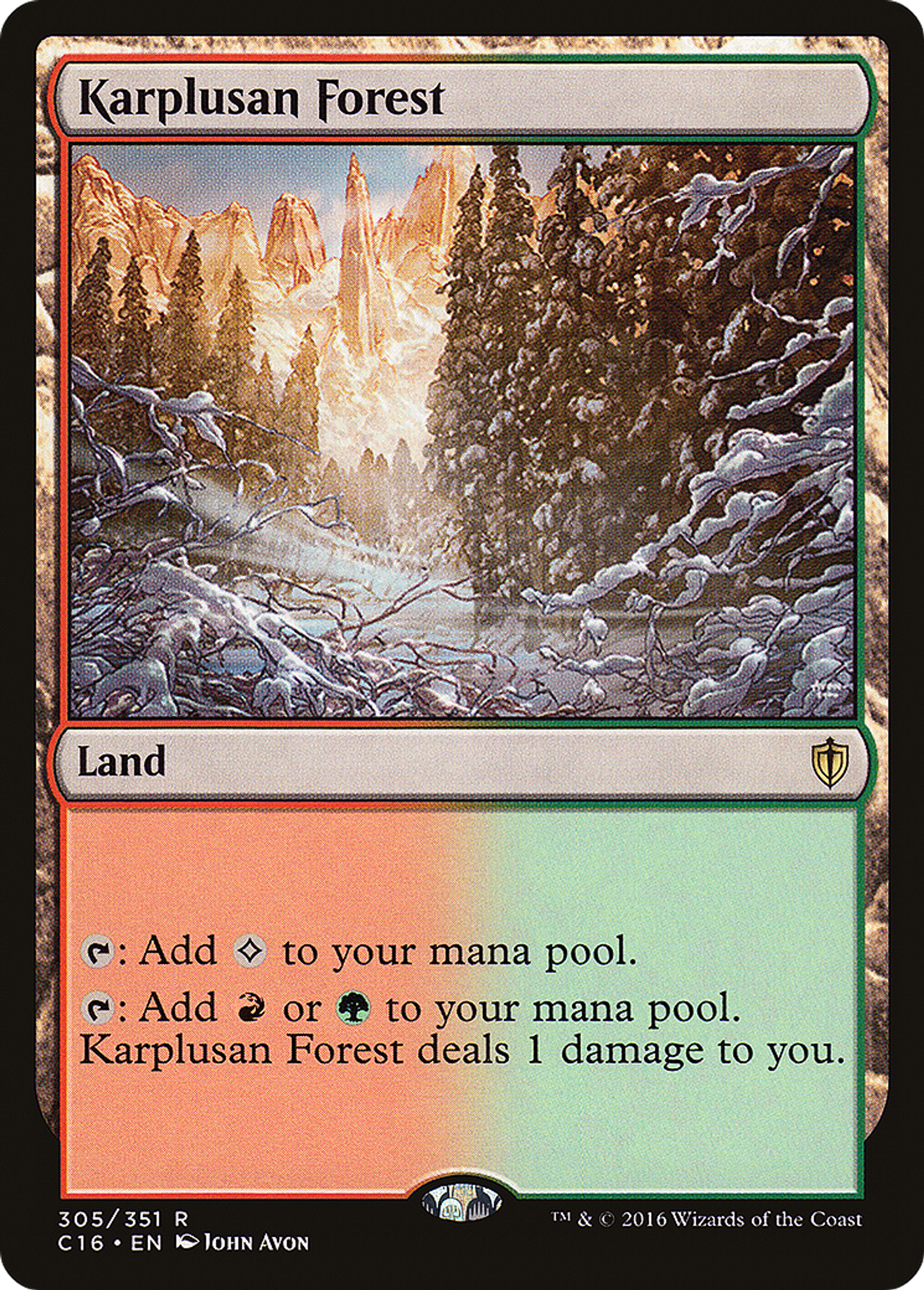 Karplusan Forest — Commander 2016 — Magic: The Gathering