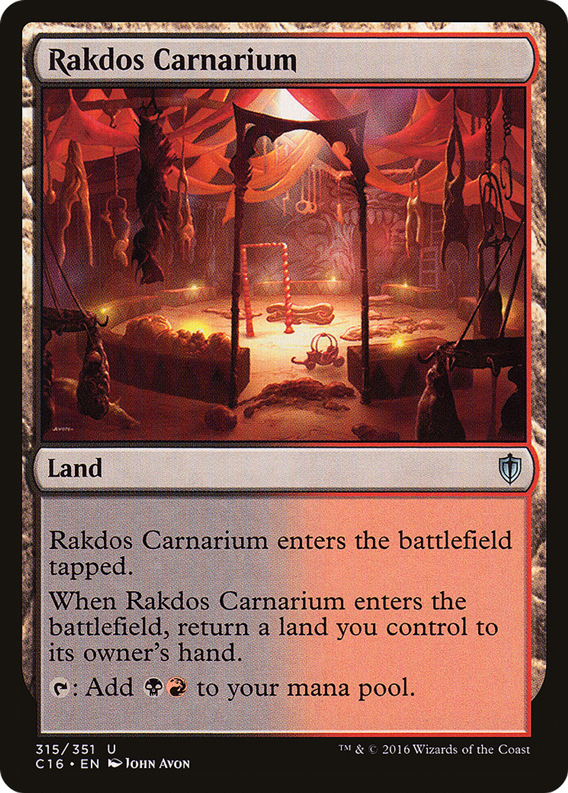 Rakdos Carnarium — Commander 2016 — Magic: The Gathering