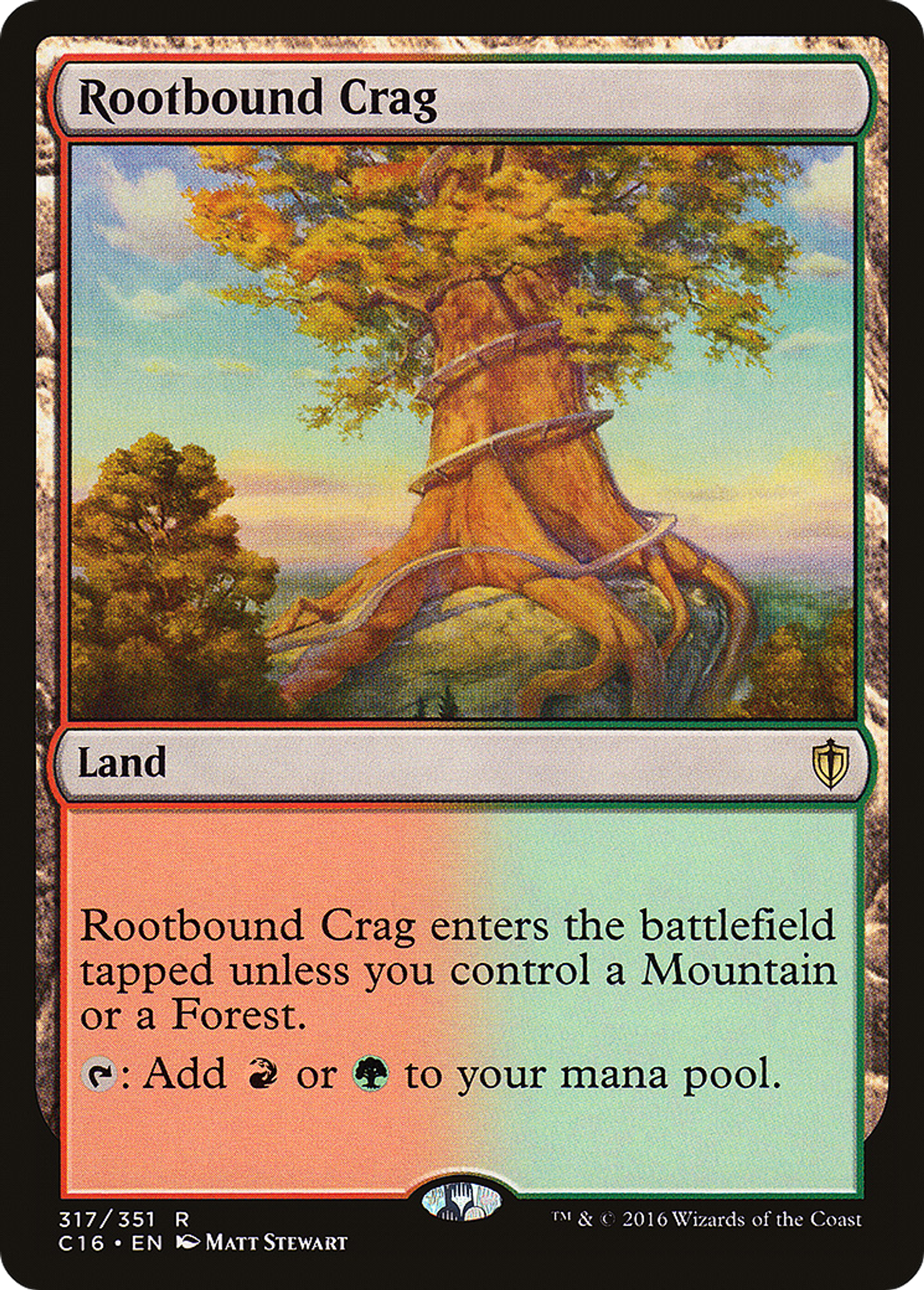 Rootbound Crag — Commander 2016 — Magic: The Gathering