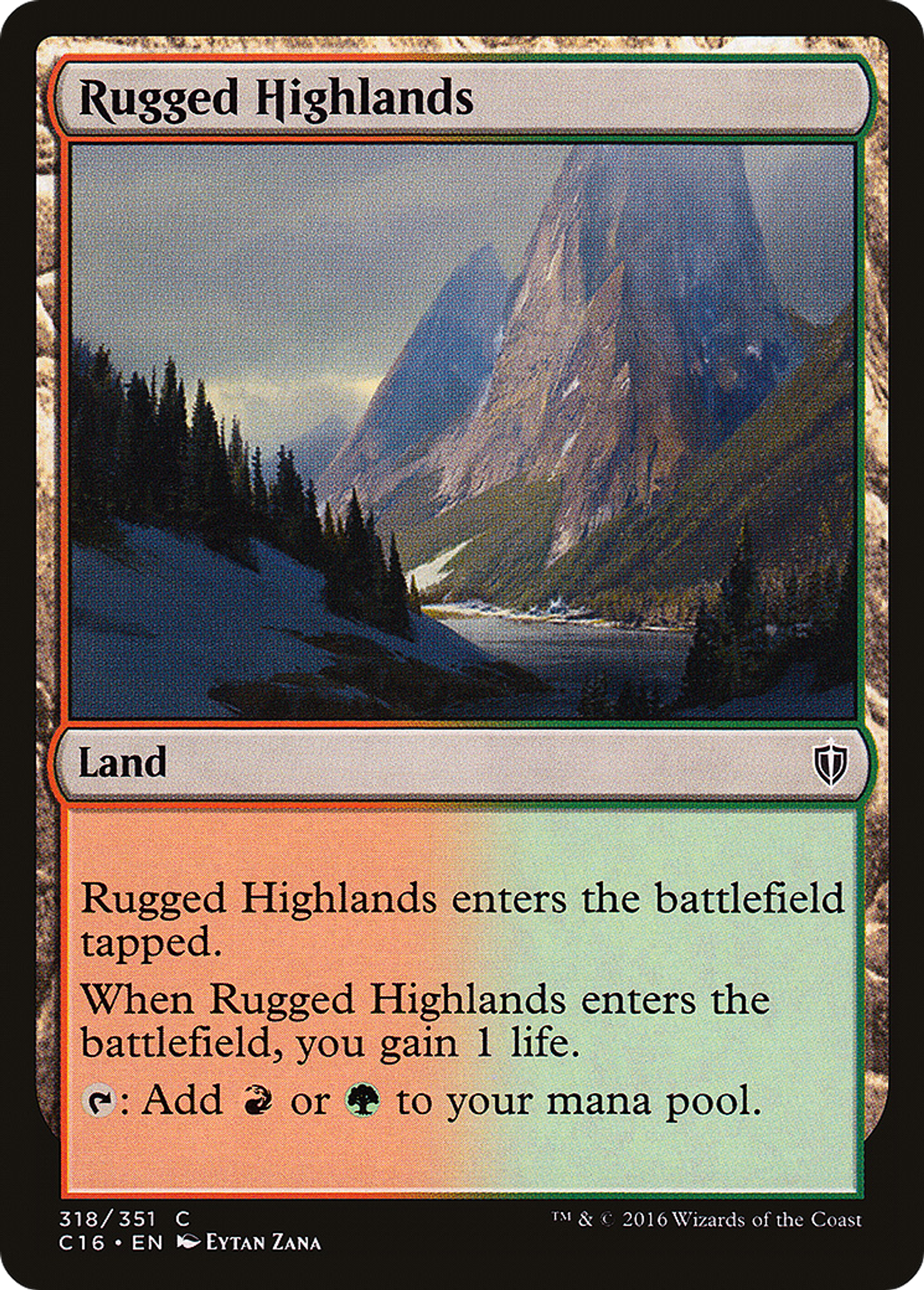 Rugged Highlands — Commander 2016 — Magic: The Gathering