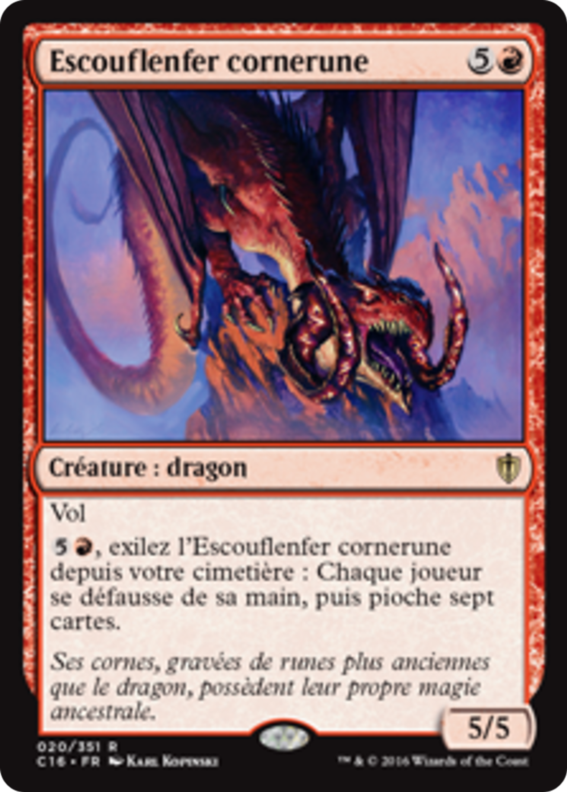 Escouflenfer cornerune — Commander 2016 — Magic: The Gathering
