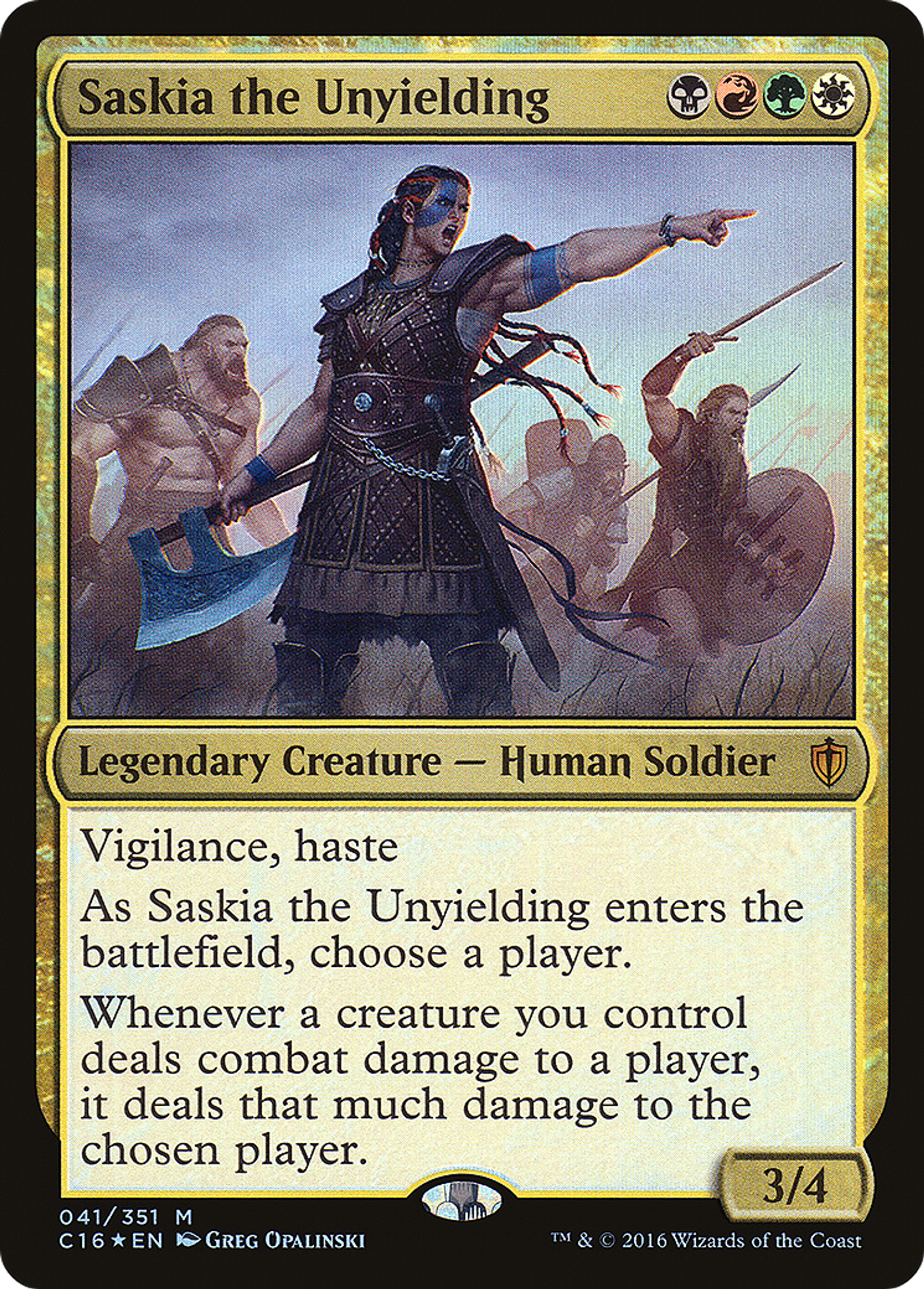 Saskia the Unyielding — Commander 2016 — Magic: The Gathering
