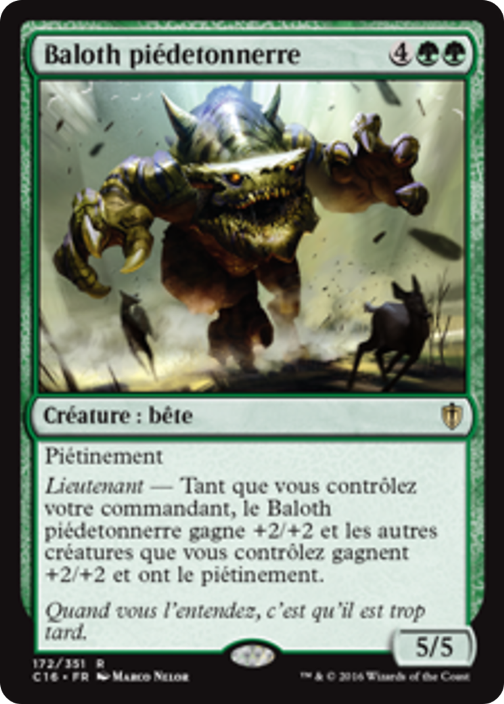 Baloth piédetonnerre — Commander 2016 — Magic: The Gathering
