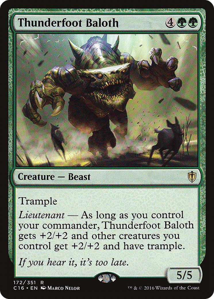 Thunderfoot Baloth — Commander 2016 — Magic: The Gathering