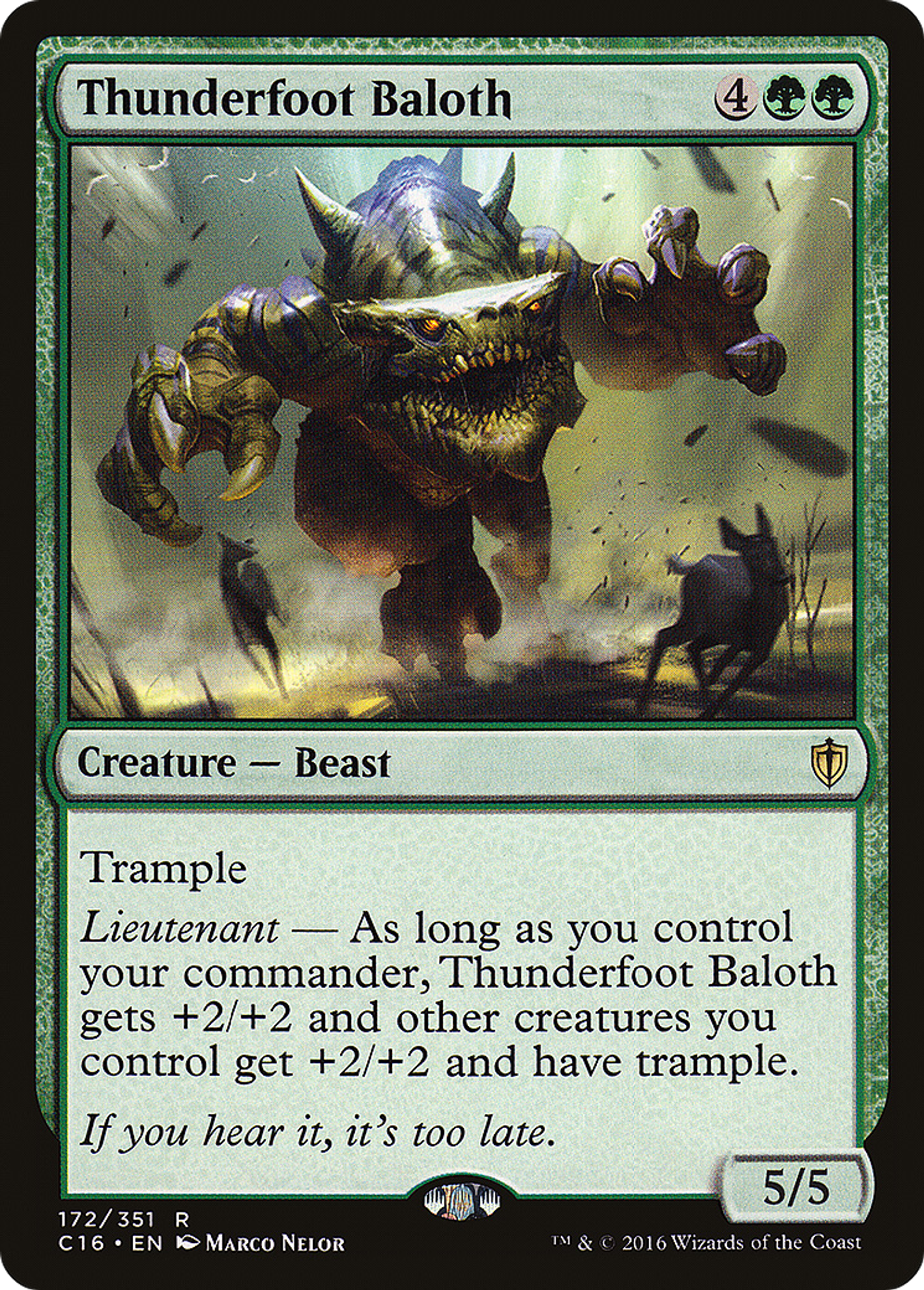 Thunderfoot Baloth — Commander 2016 — Magic: The Gathering