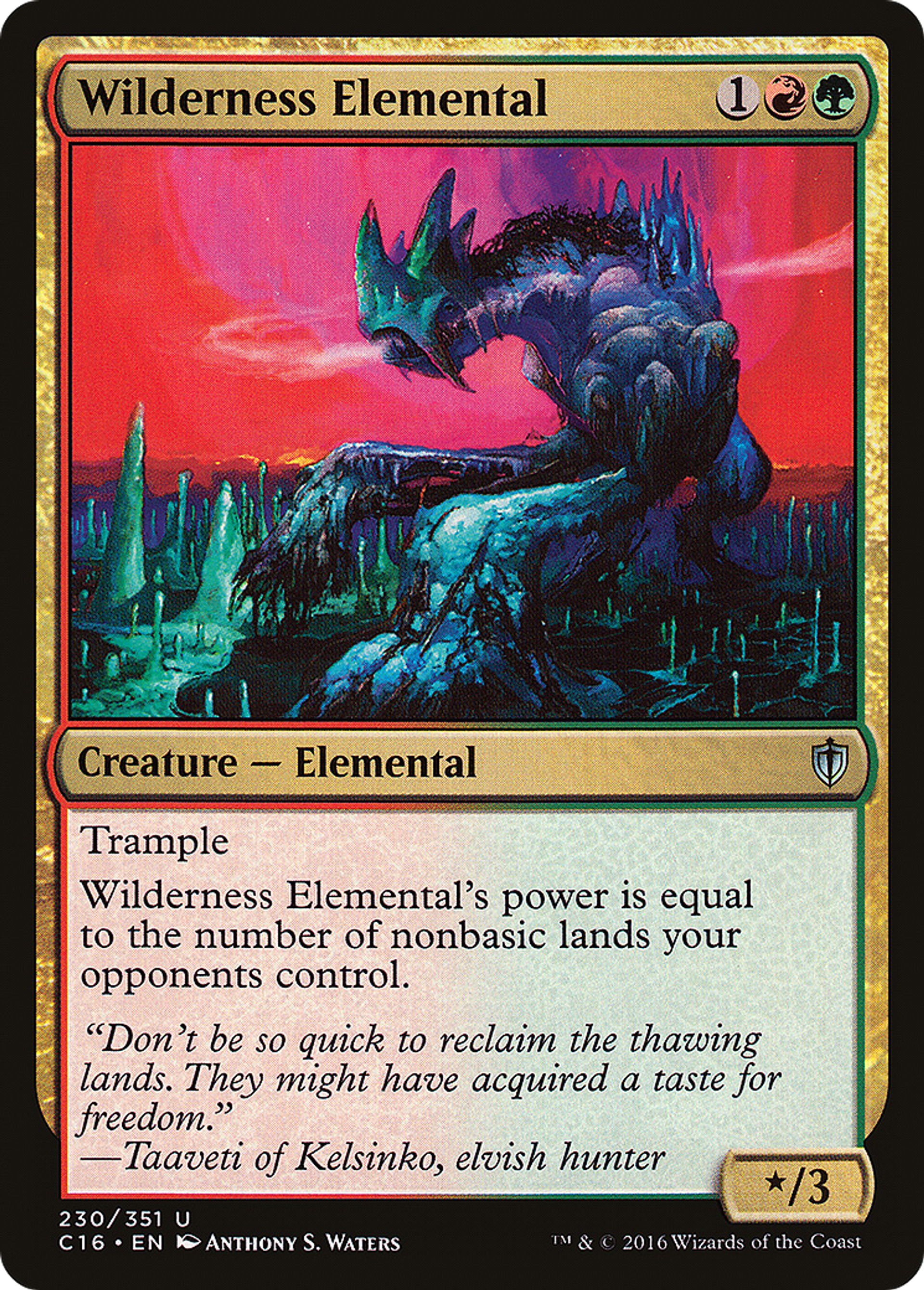 Wilderness Elemental — Commander 2016 — Magic: The Gathering