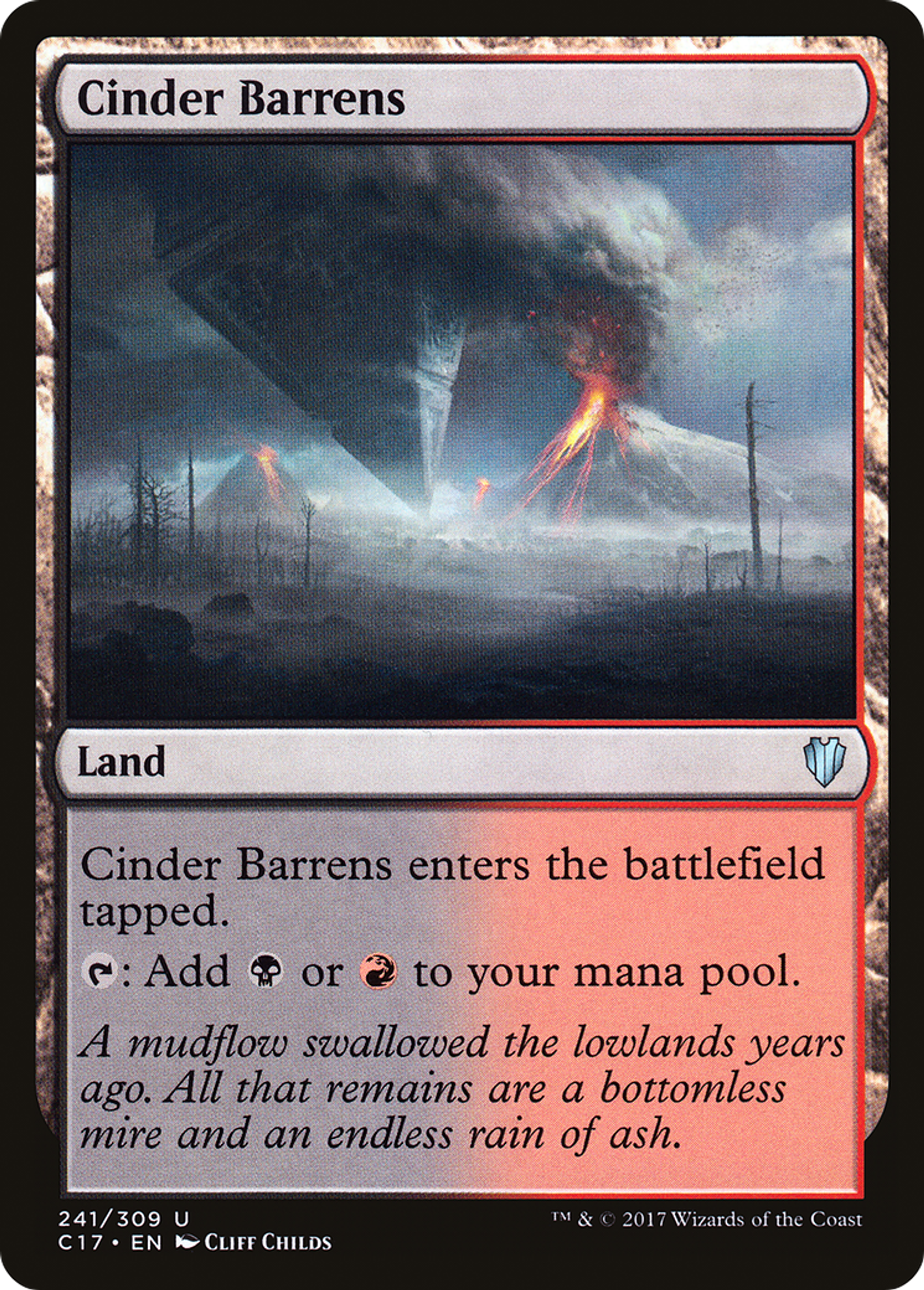 Cinder Barrens — Commander 2017 — Magic: The Gathering