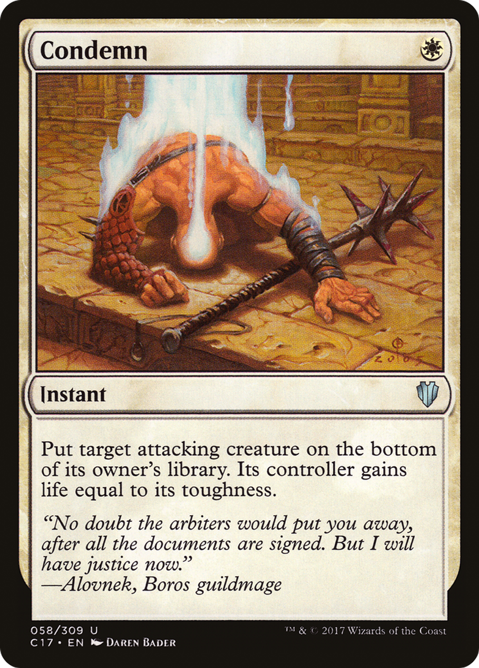 Condemn — Commander 2017 — Magic: The Gathering