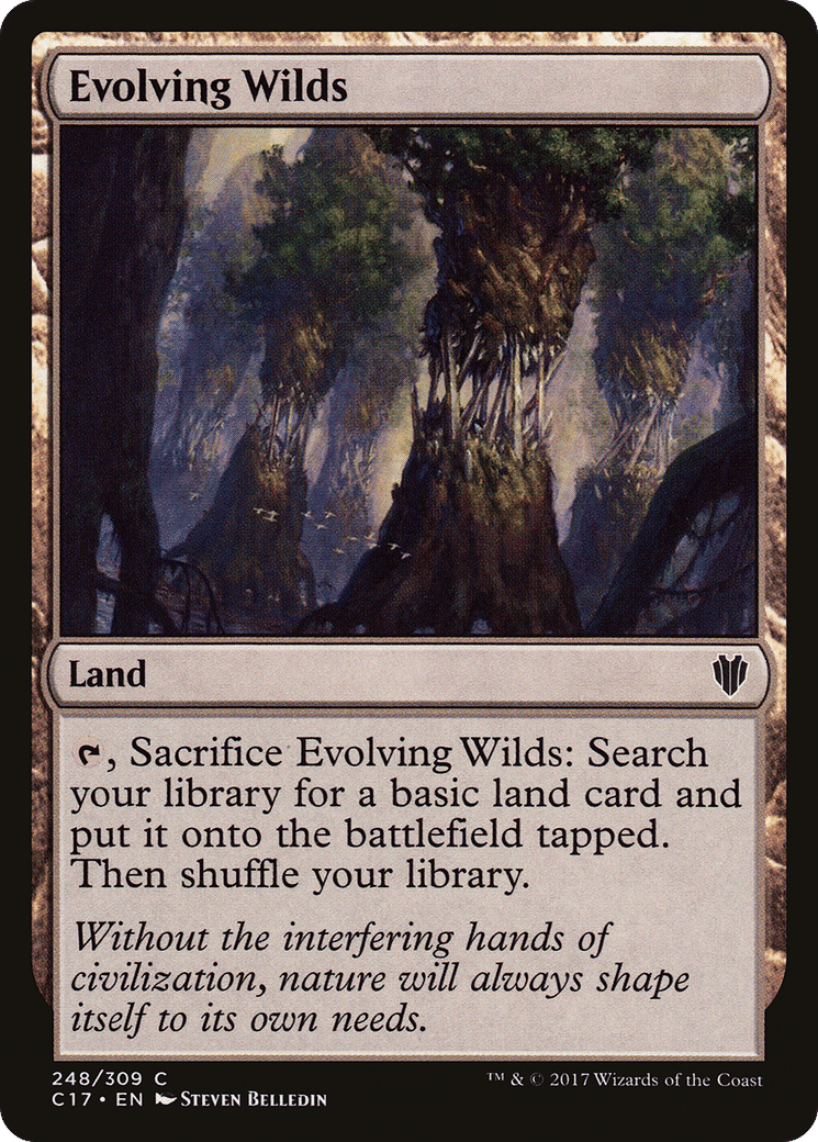 Evolving Wilds — Commander 2017 — Magic: The Gathering