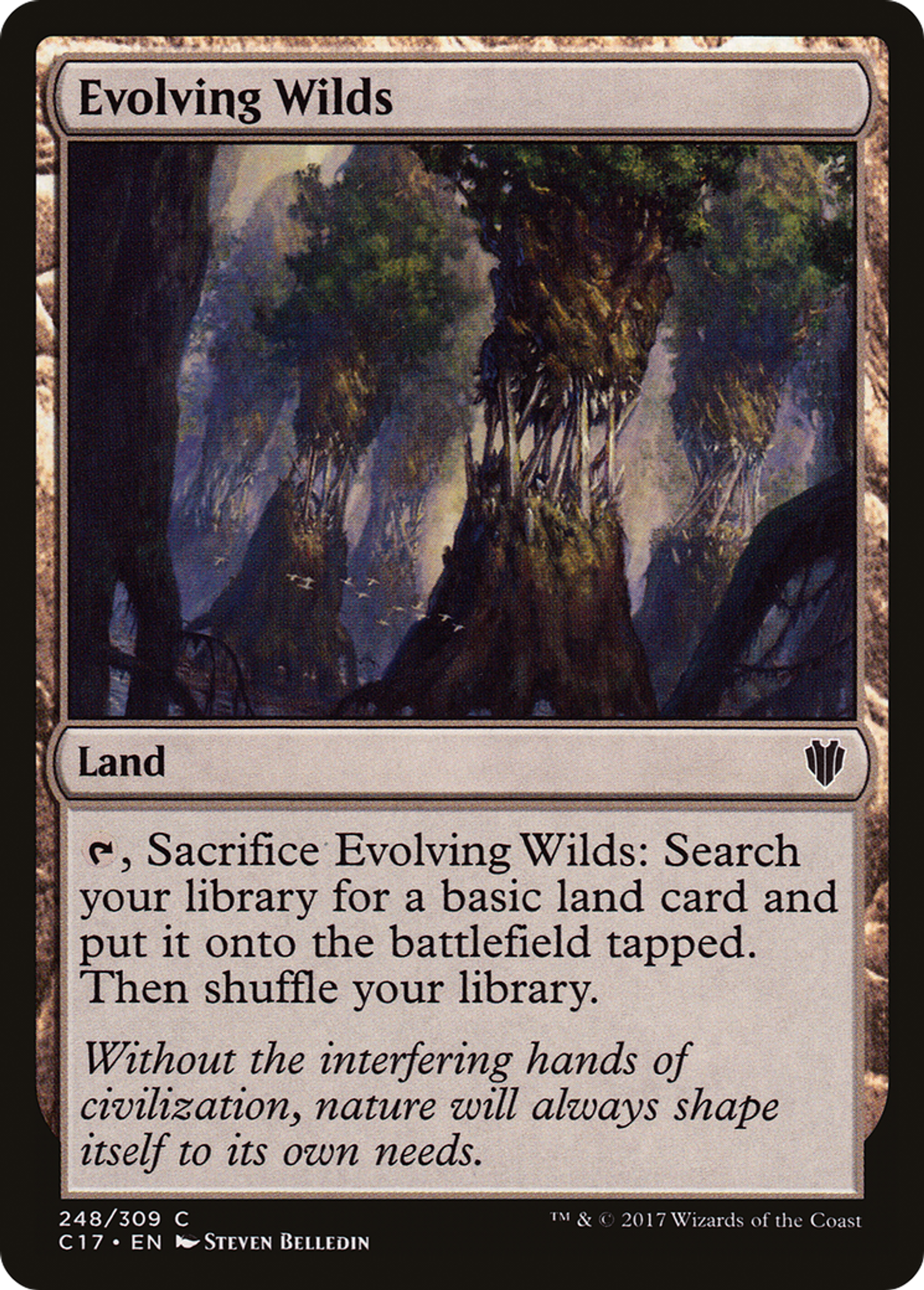 Evolving Wilds — Commander 2017 — Magic: The Gathering