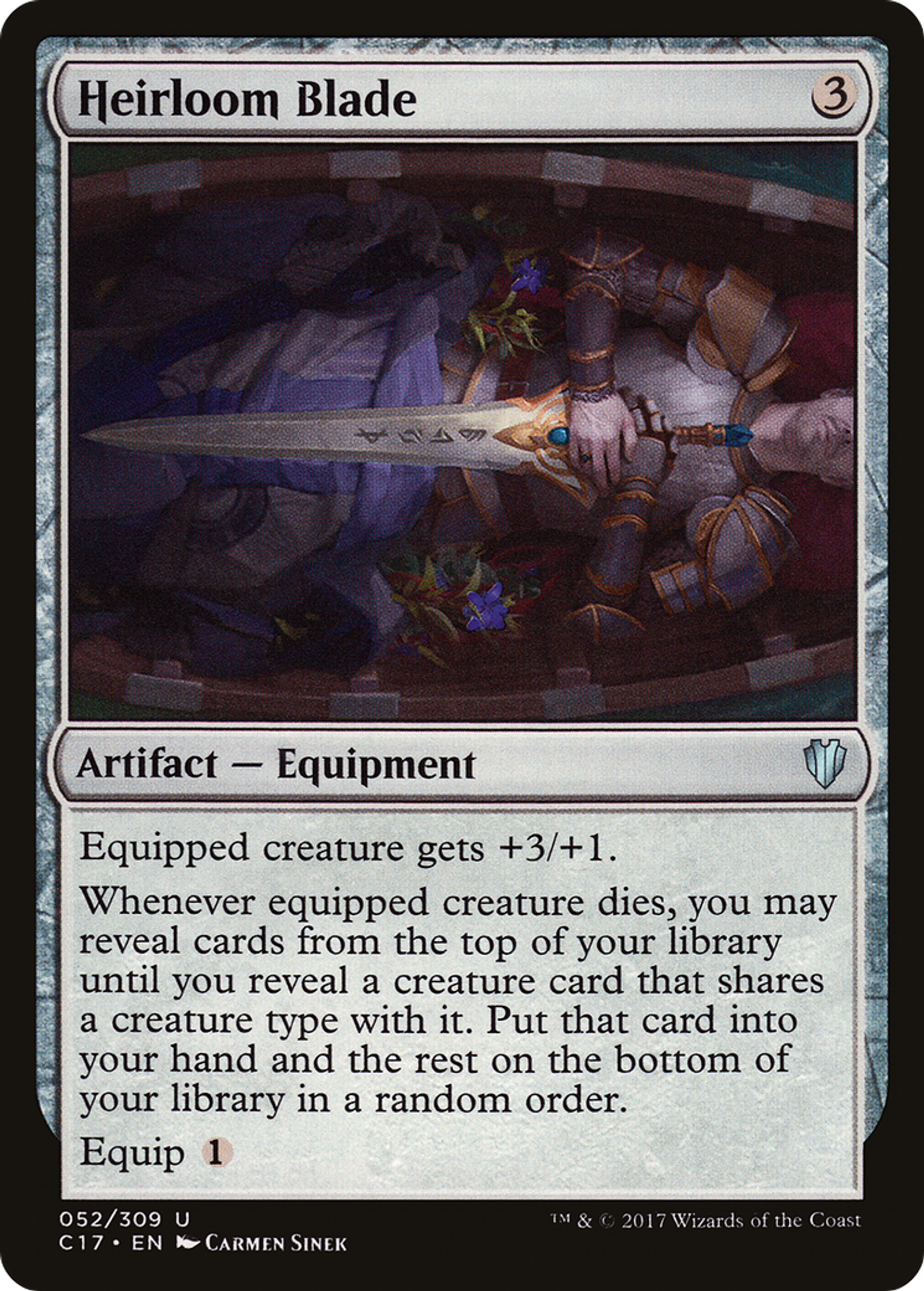 Heirloom Blade — Commander 2017 — Magic: The Gathering