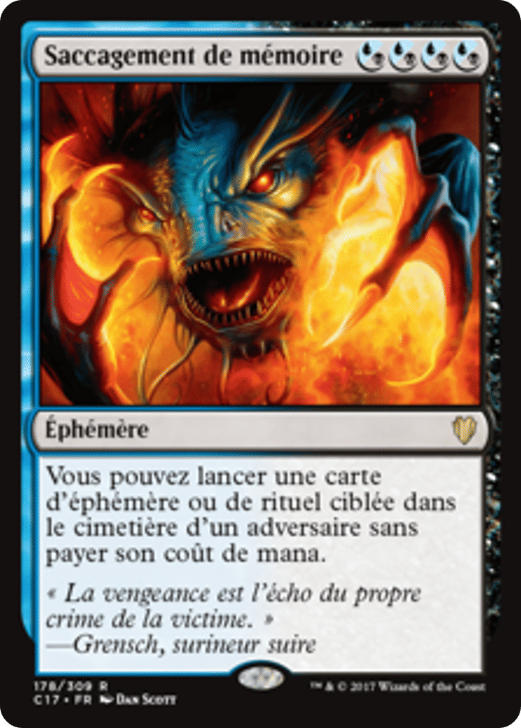 Saccagement de mémoire — Commander 2017 — Magic: The Gathering