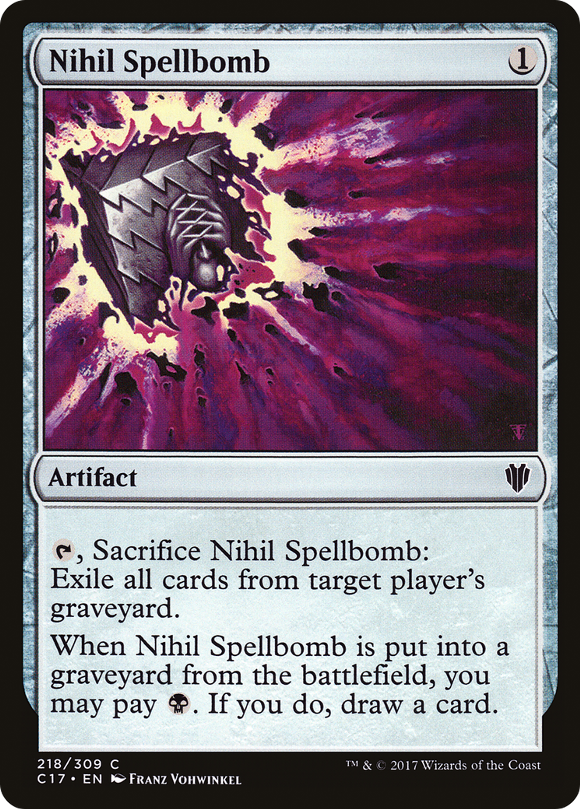 Nihil Spellbomb — Commander 2017 — Magic: The Gathering