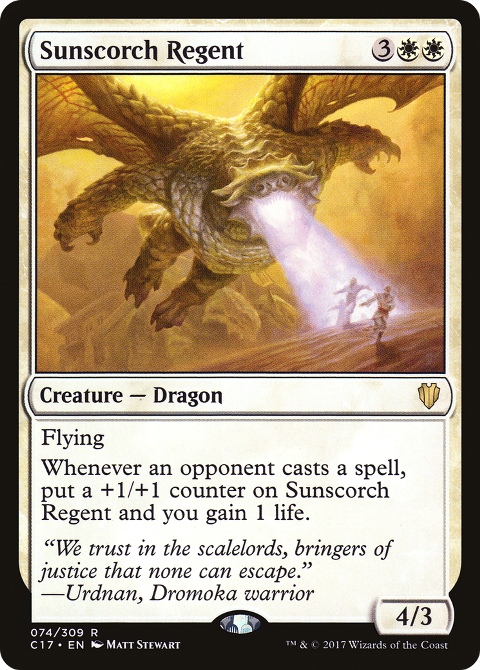 Régent flambesoleil — Commander 2017 — Magic: The Gathering