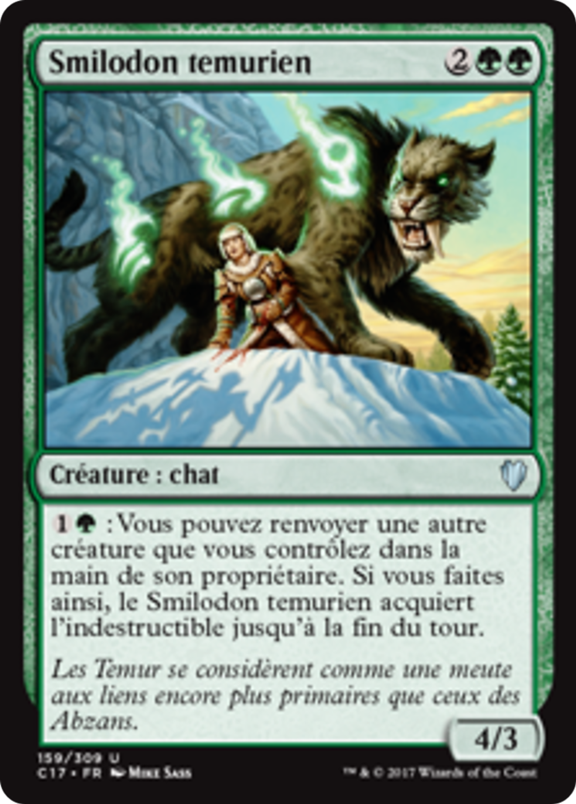 Smilodon temurien — Commander 2017 — Magic: The Gathering