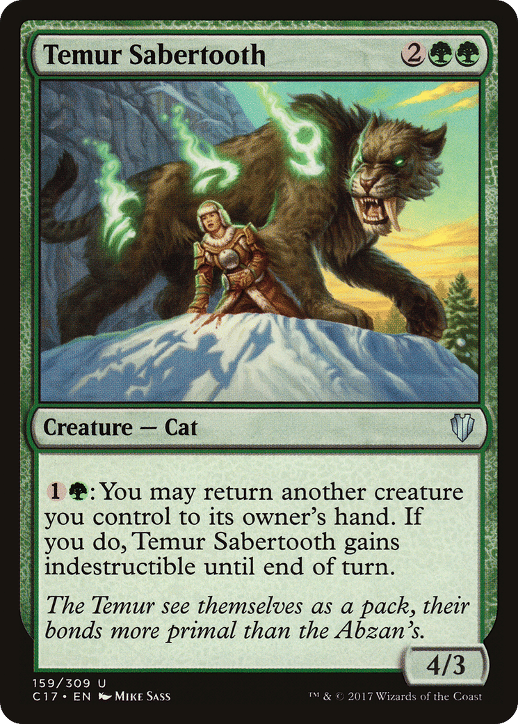 Temur Sabertooth — Commander 2017 — Magic: The Gathering