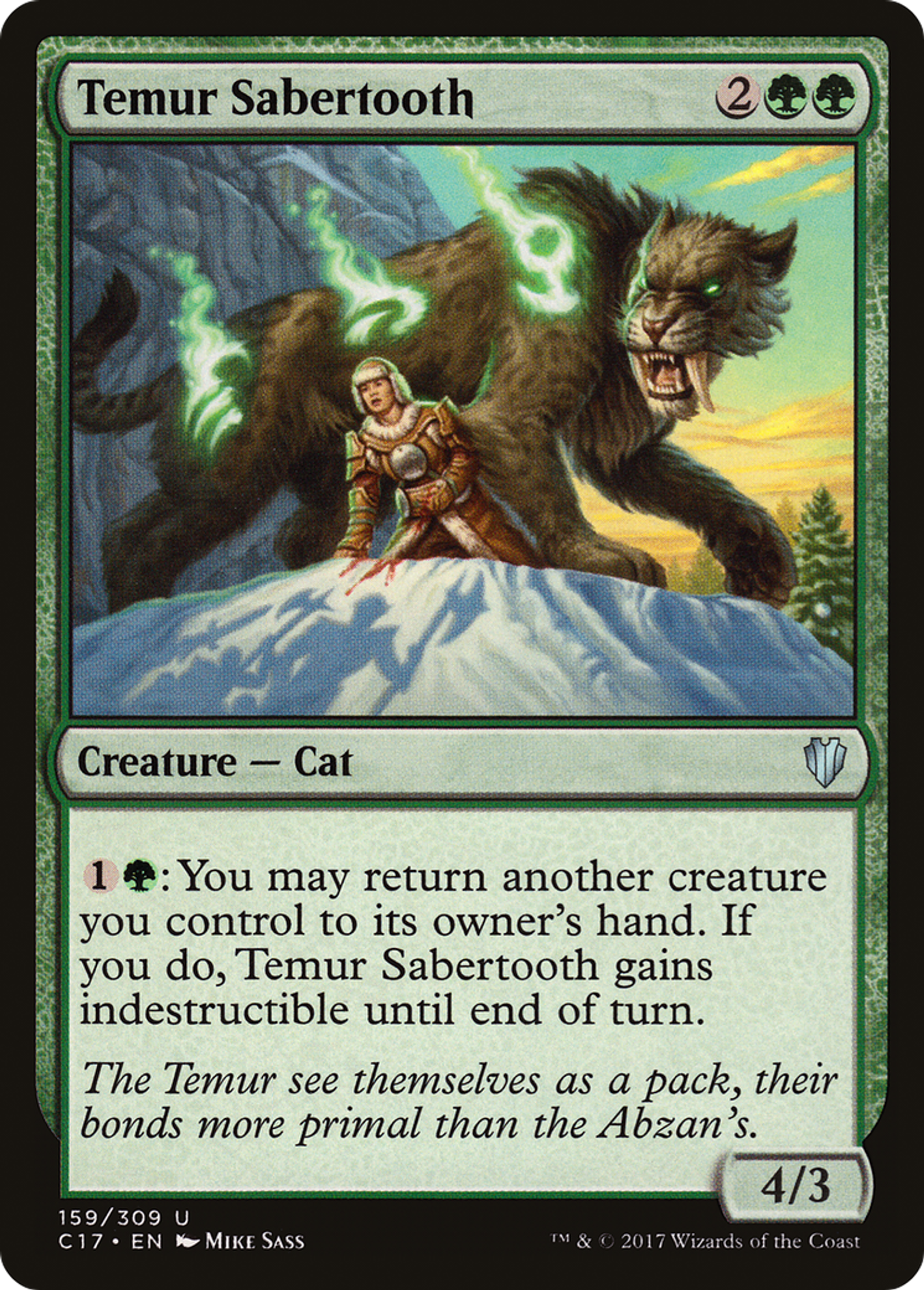 Temur Sabertooth — Commander 2017 — Magic: The Gathering