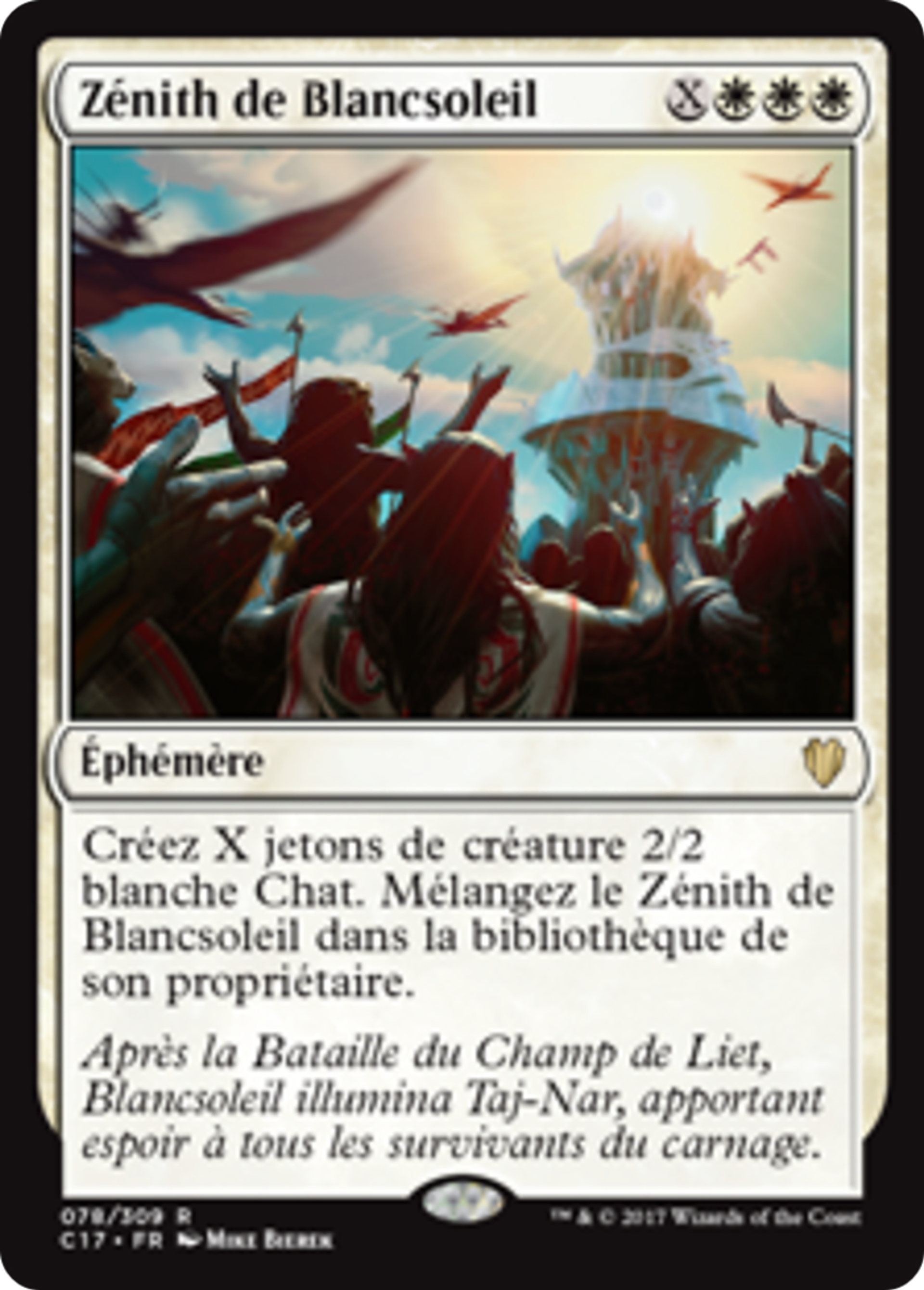 Zénith de Blancsoleil — Commander 2017 — Magic: The Gathering