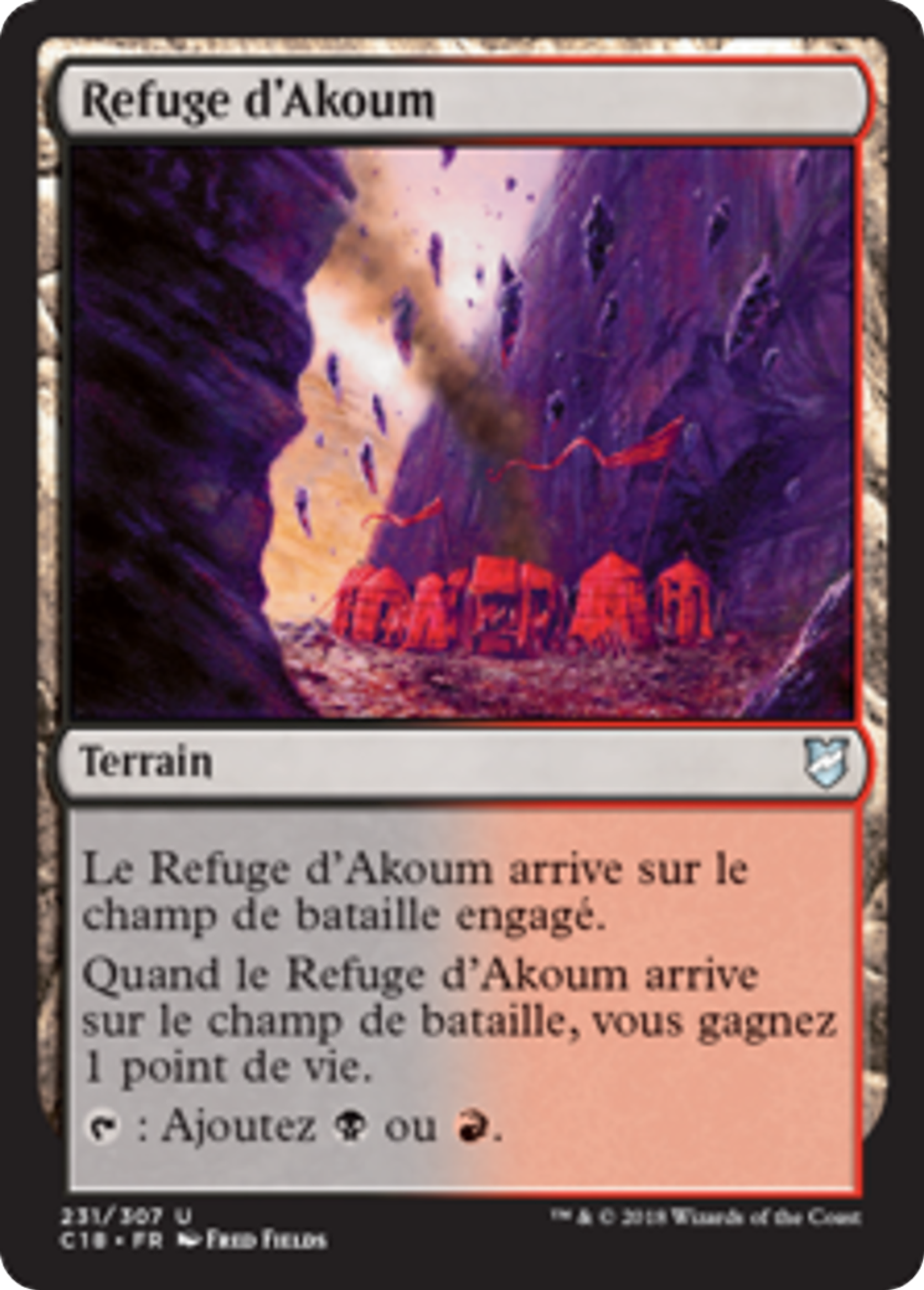 Refuge d'Akoum — Commander 2018 — Magic: The Gathering