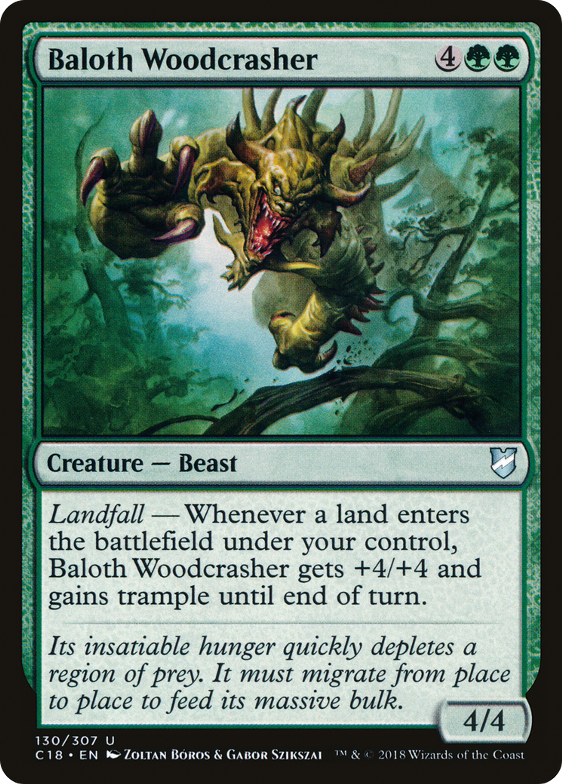 Baloth Woodcrasher — Commander 2018 — Magic: The Gathering