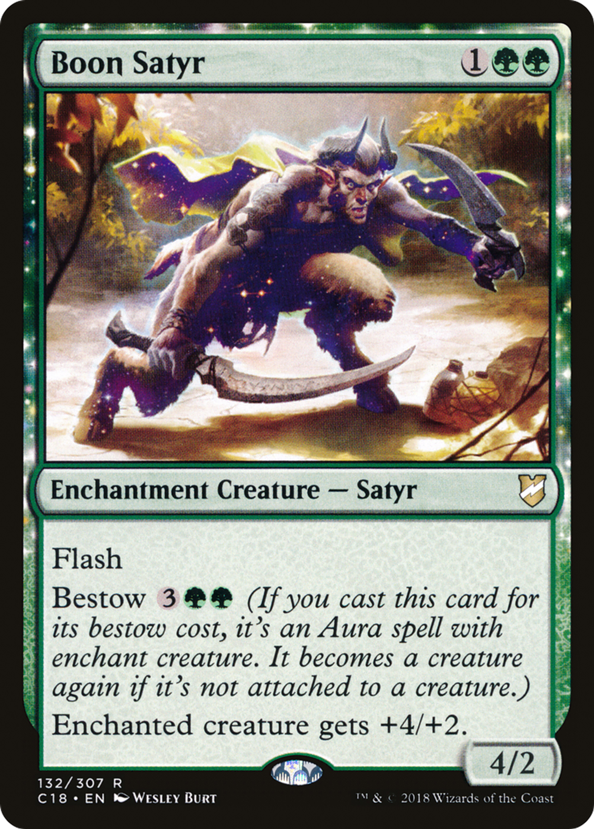 Boon Satyr — Commander 2018 — Magic: The Gathering