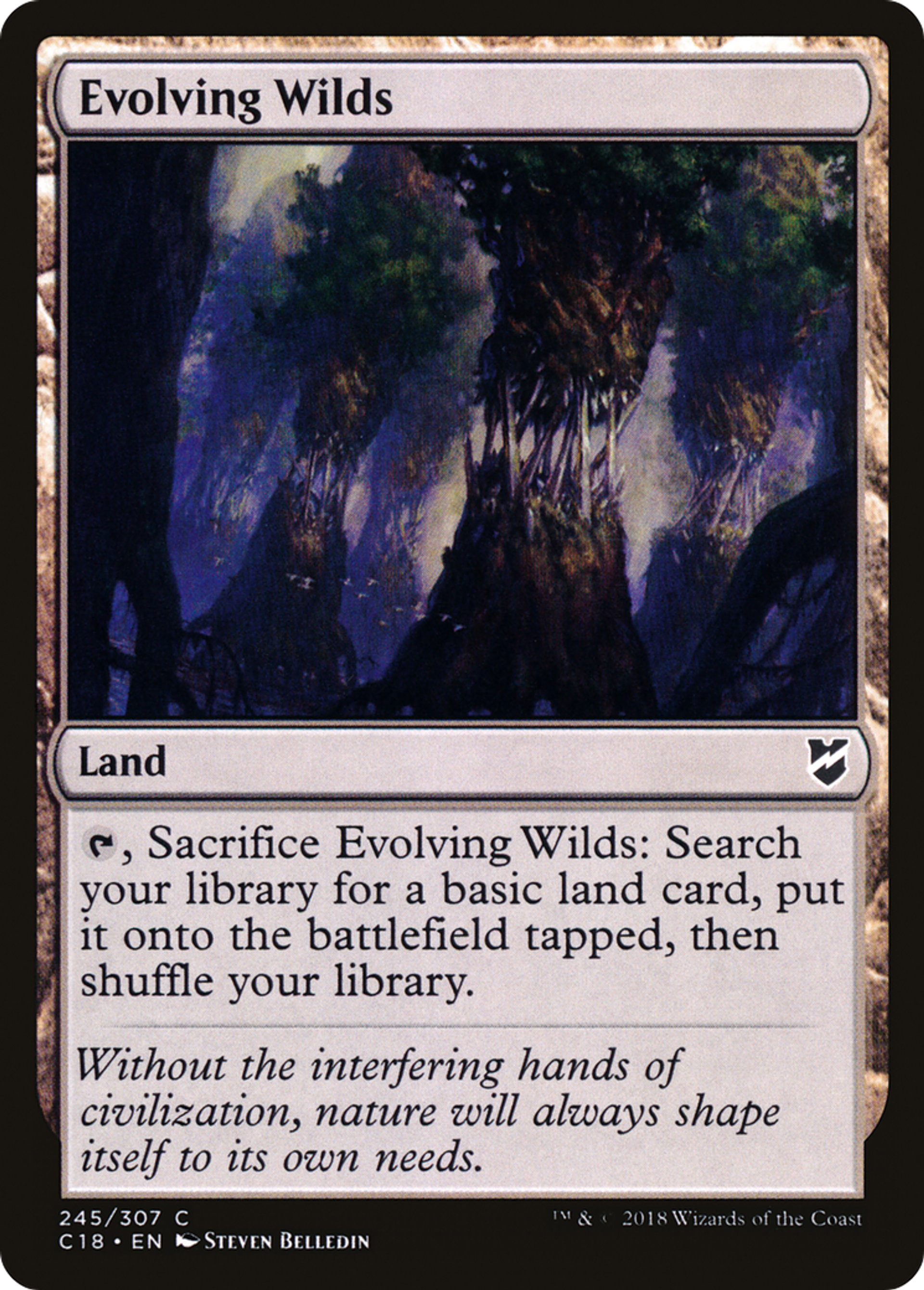 Evolving Wilds — Commander 2018 — Magic: The Gathering
