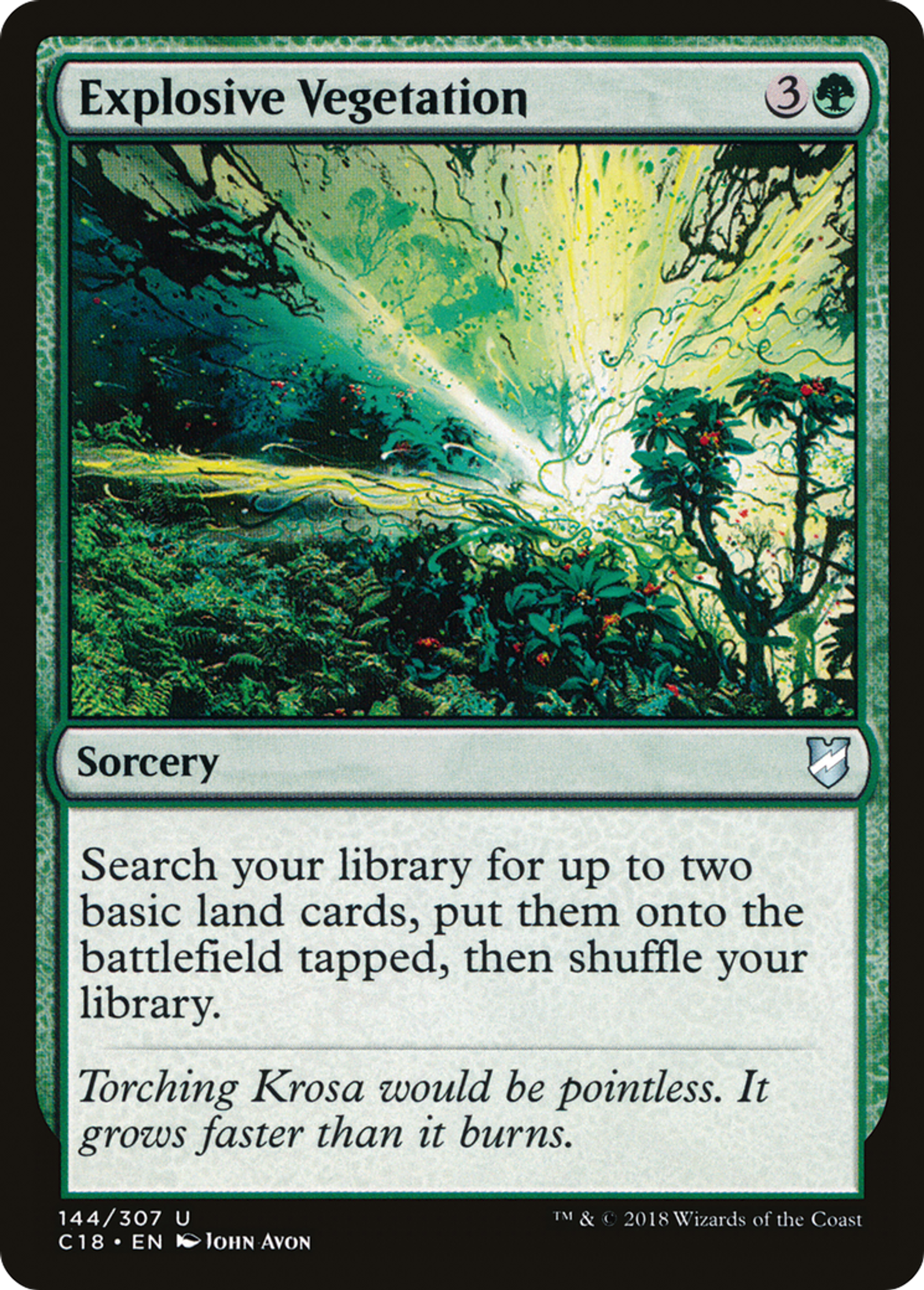 Explosive Vegetation — Commander 2018 — Magic: The Gathering