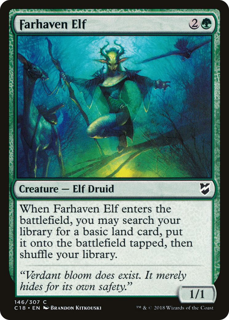 Farhaven Elf — Commander 2018 — Magic: The Gathering