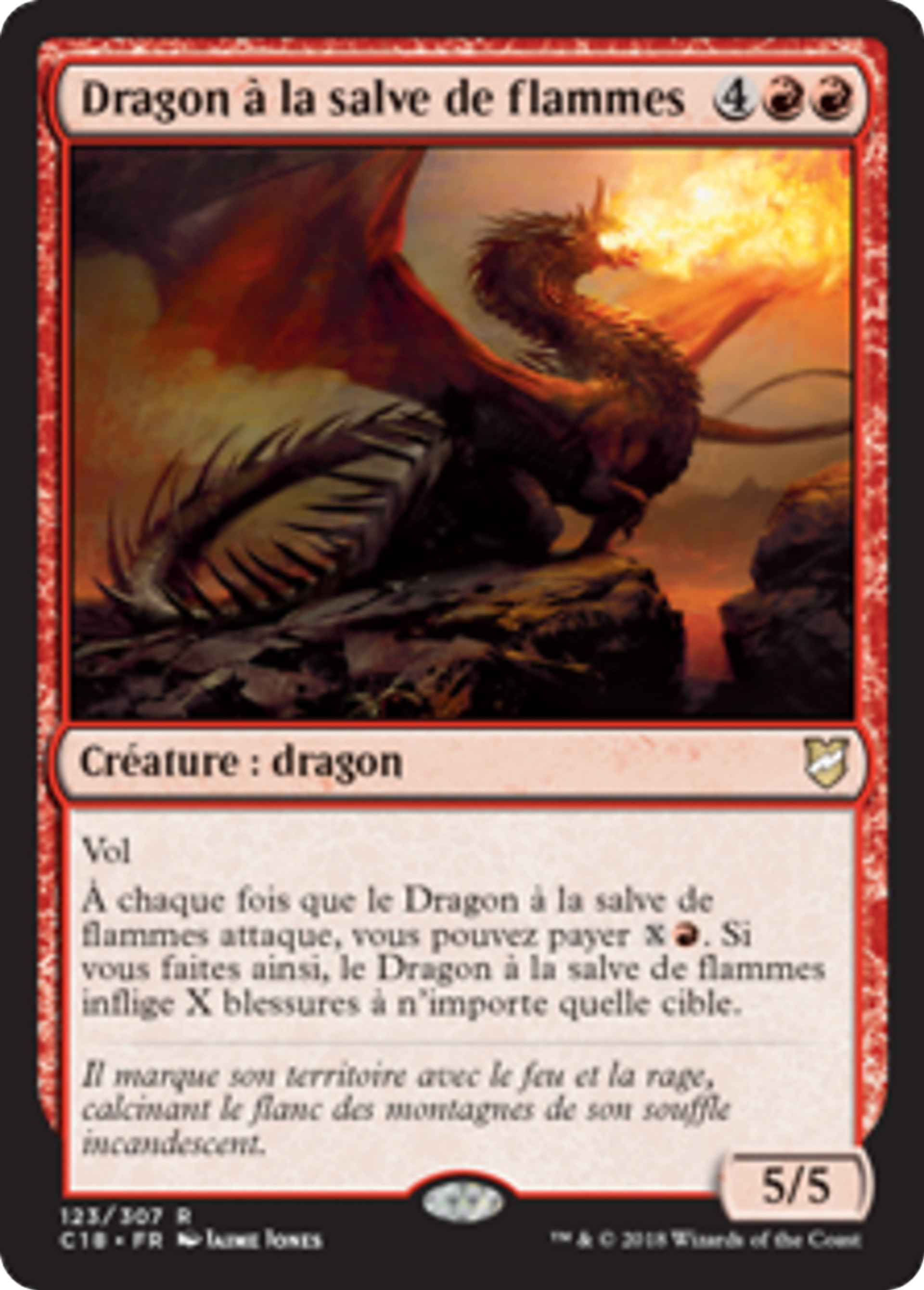 Dragon à la salve de flammes — Commander 2018 — Magic: The Gathering
