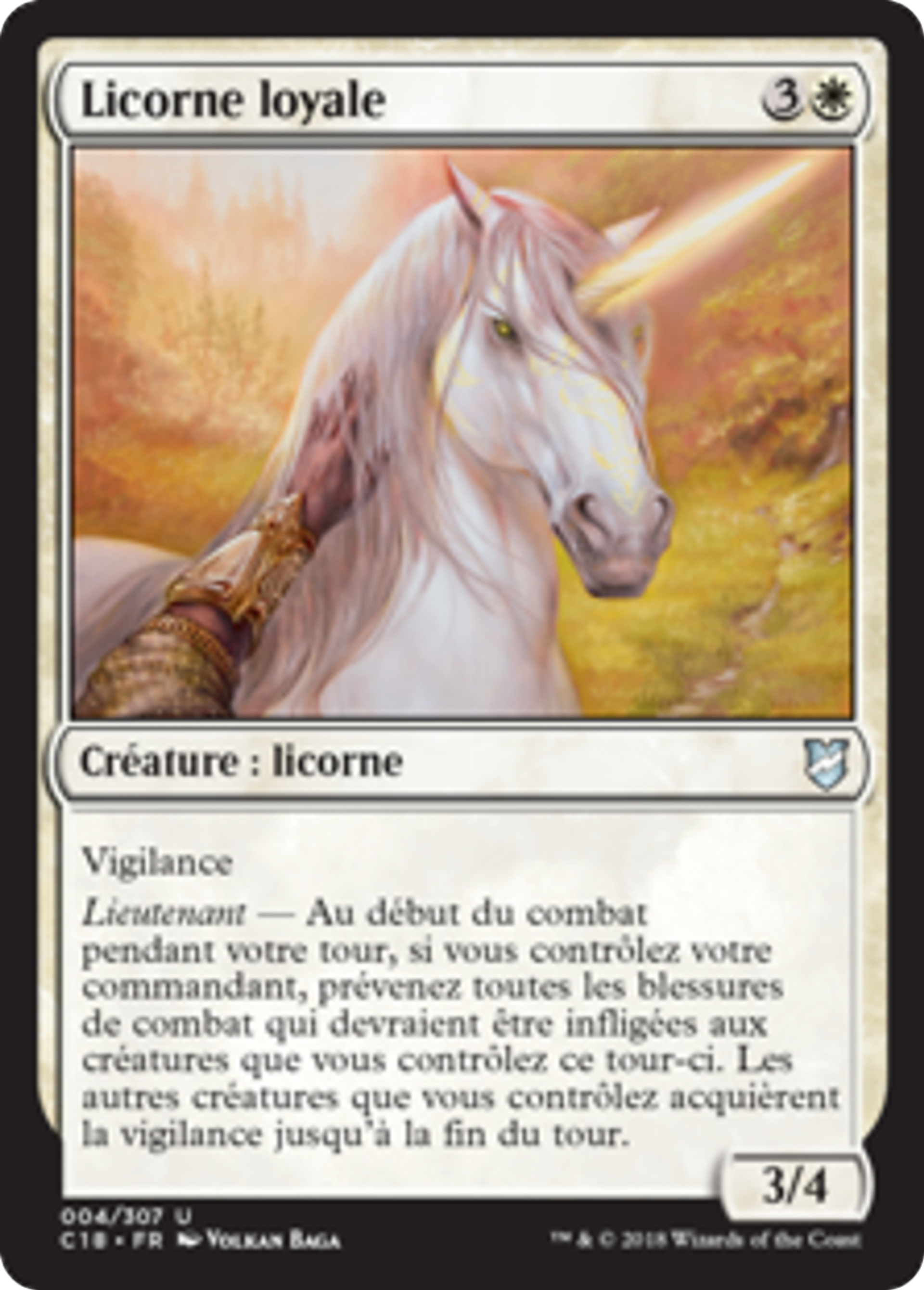 Licorne loyale — Commander 2018 — Magic: The Gathering