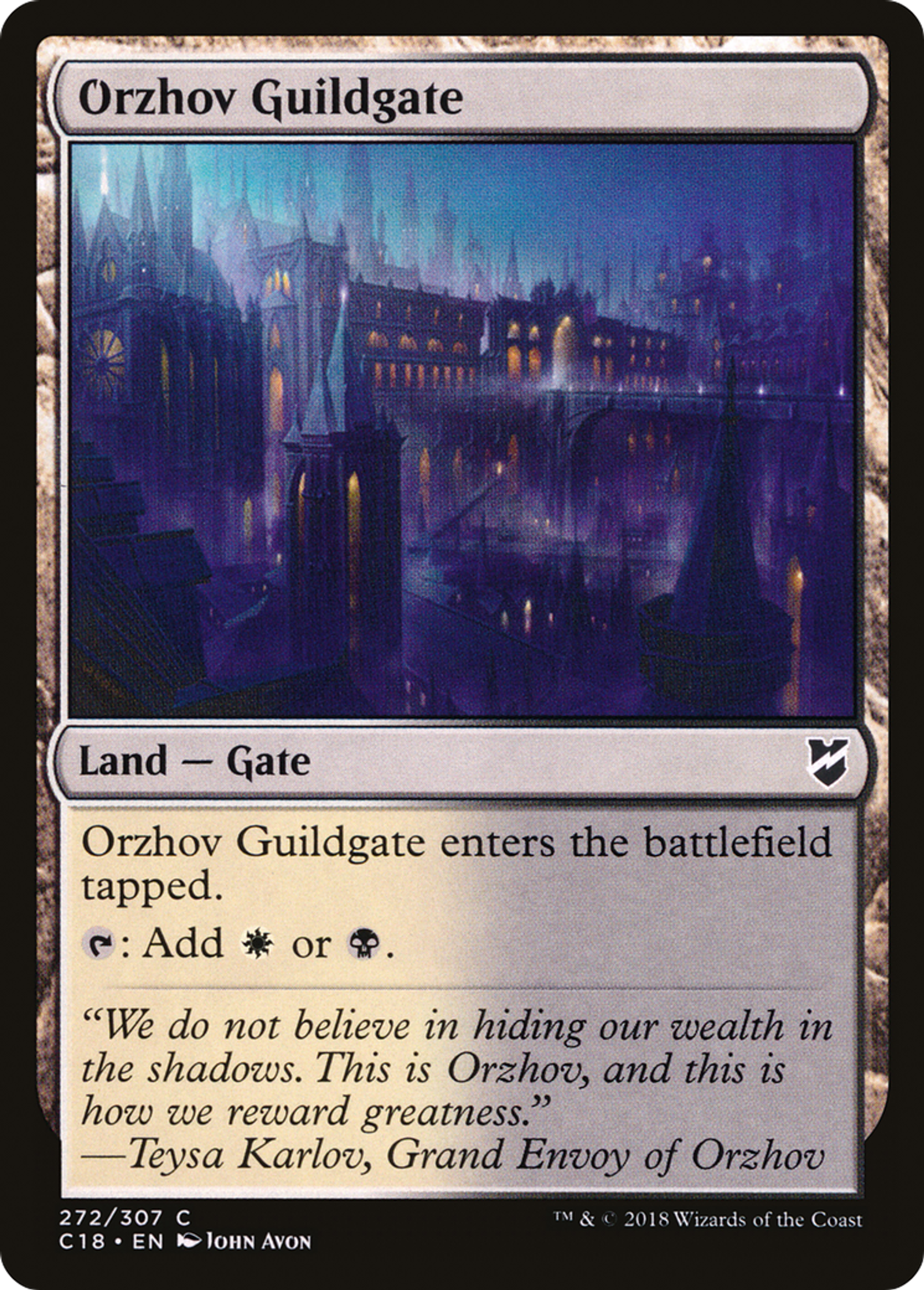 Orzhov Guildgate — Commander 2018 — Magic: The Gathering