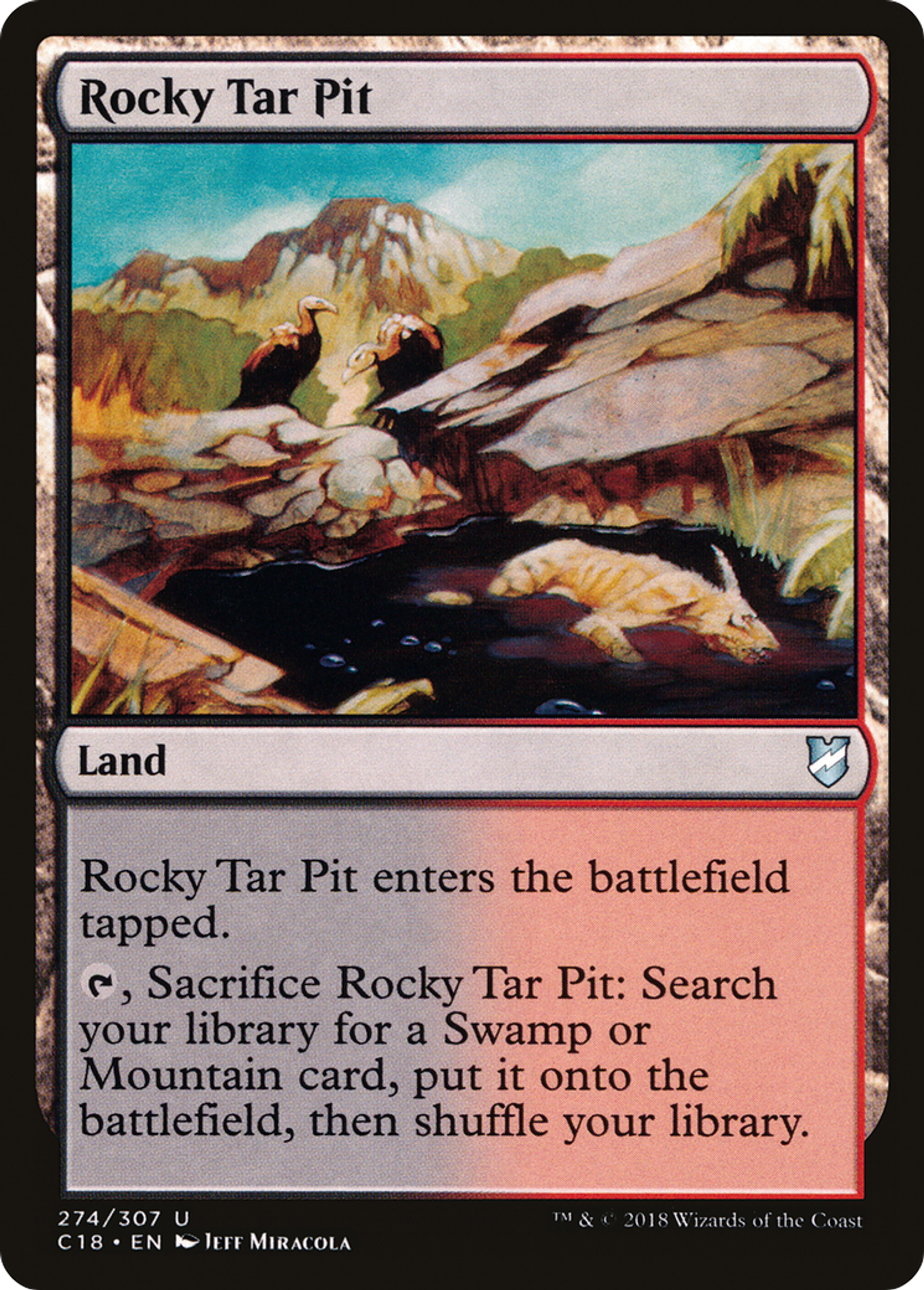 Rocky Tar Pit — Commander 2018 — Magic: The Gathering