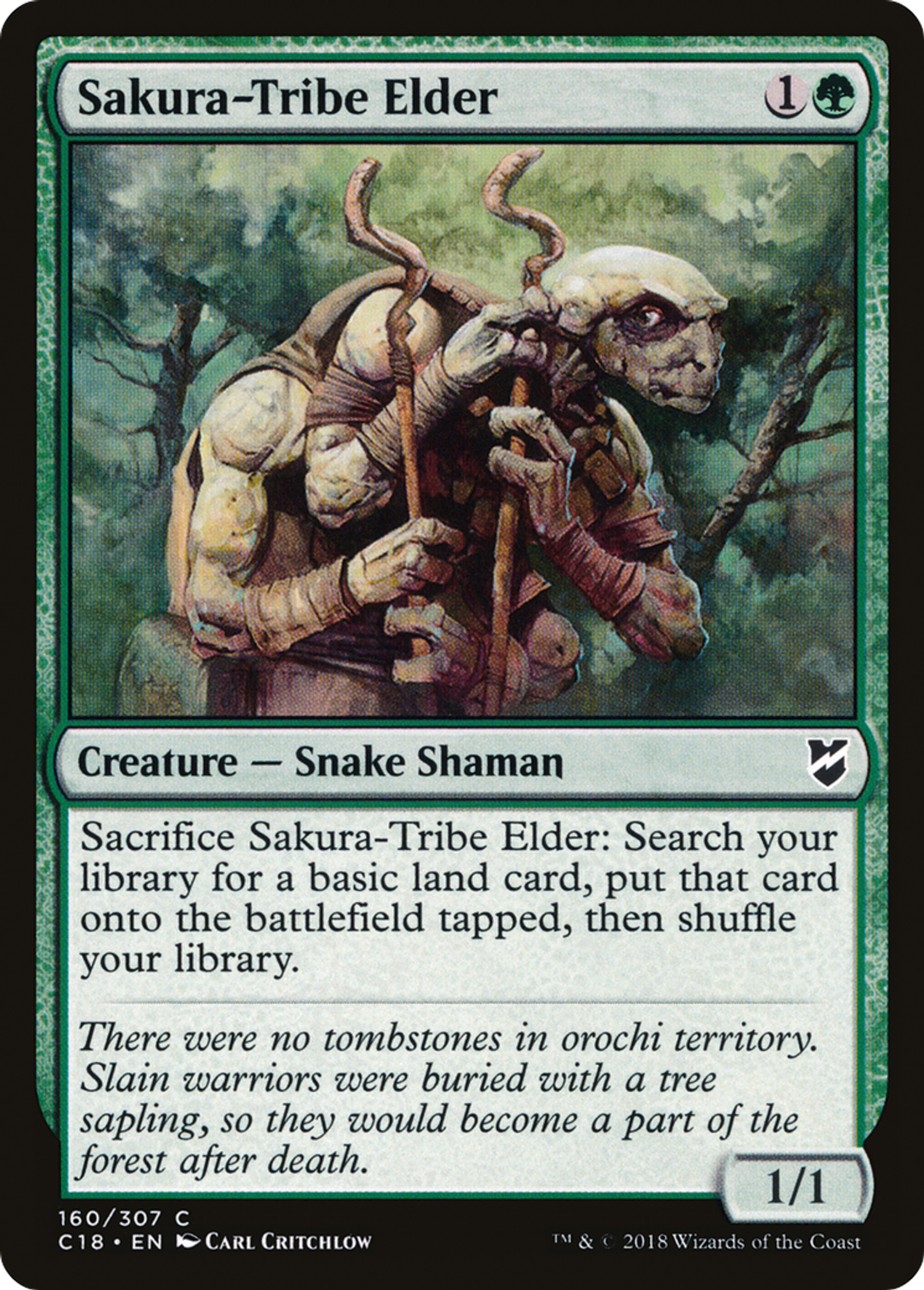Sakura-Tribe Elder — Commander 2018 — Magic: The Gathering