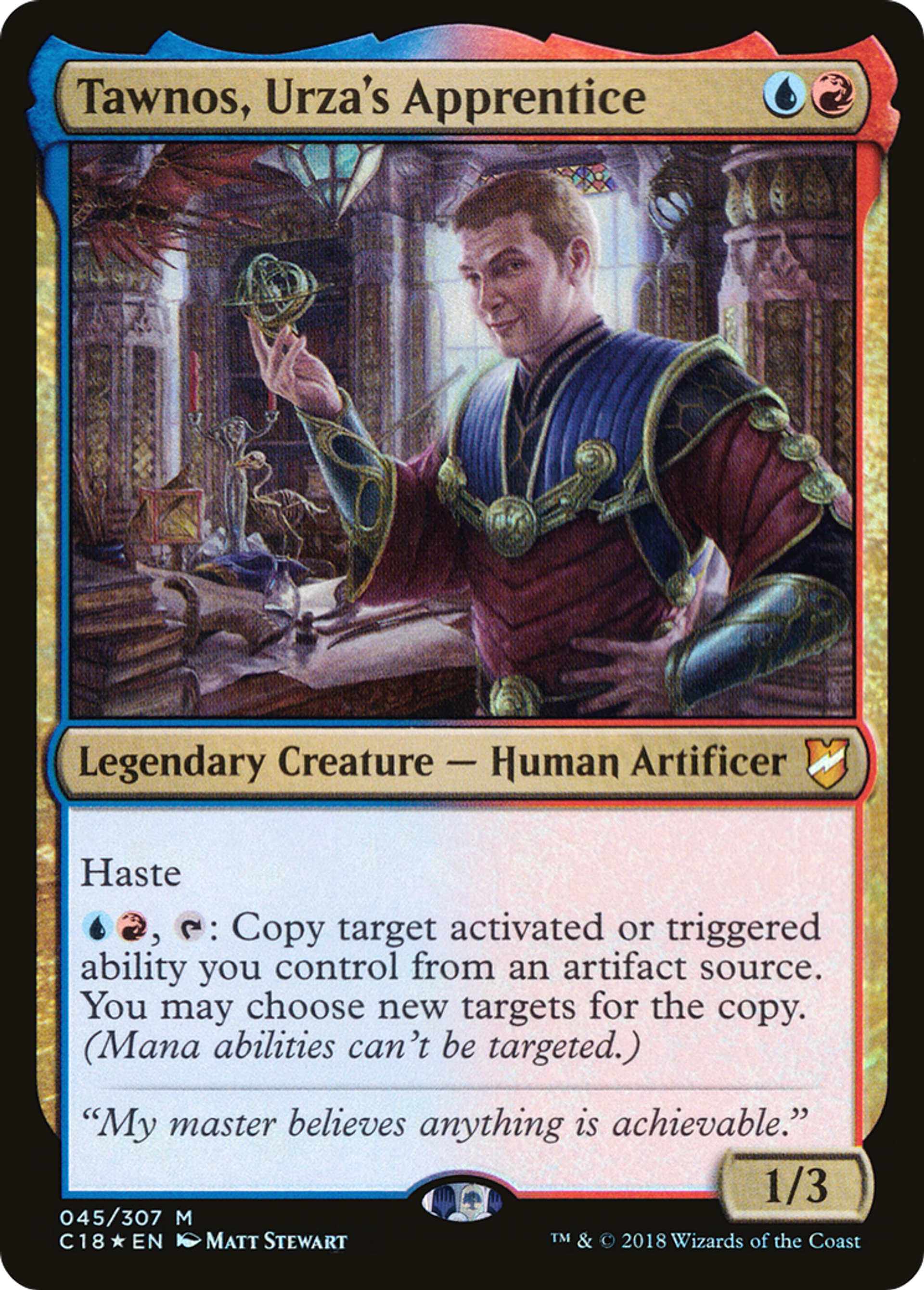 Tawnos, Urza's Apprentice — Commander 2018 — Magic: The Gathering