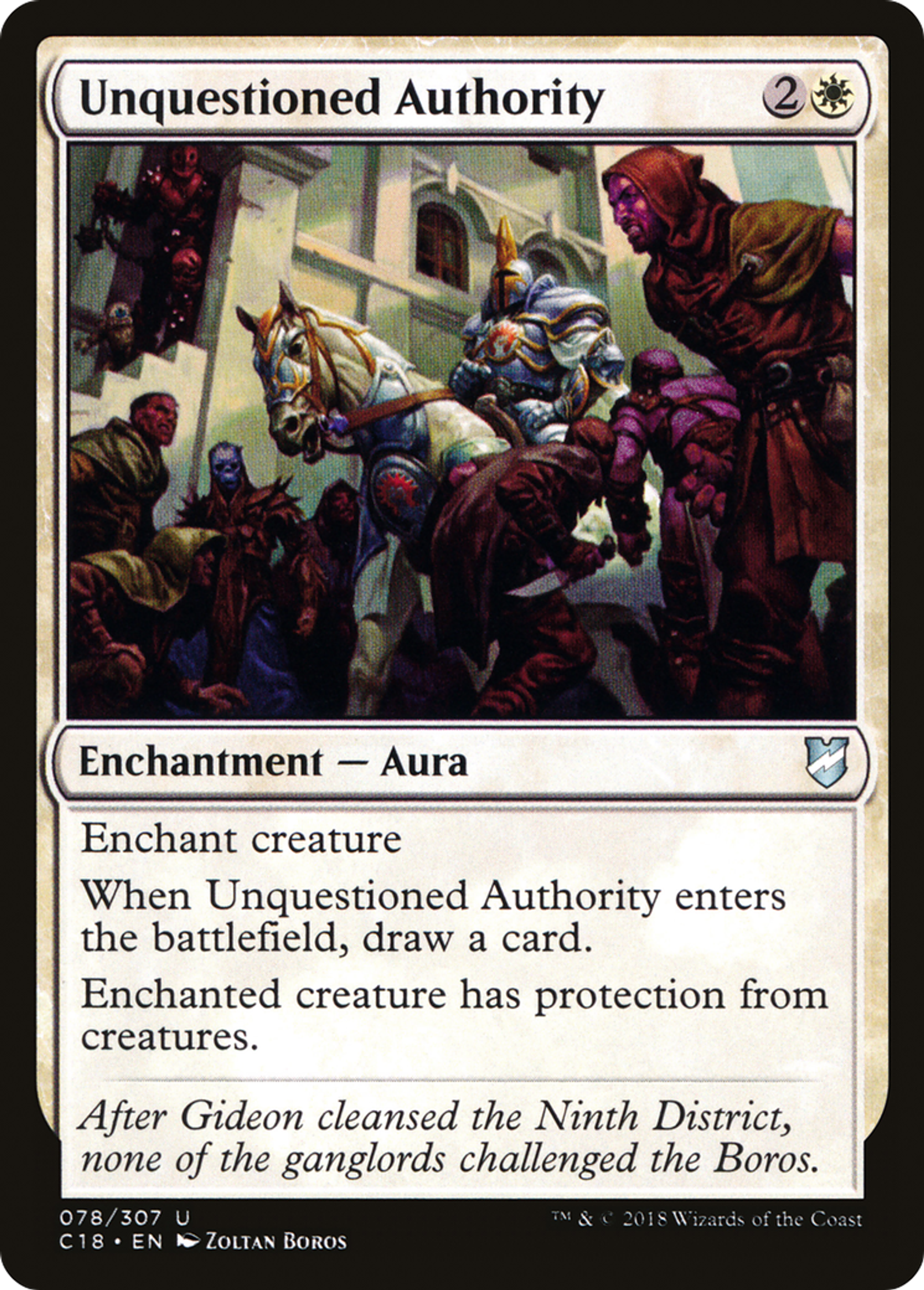 Unquestioned Authority — Commander 2018 — Magic: The Gathering