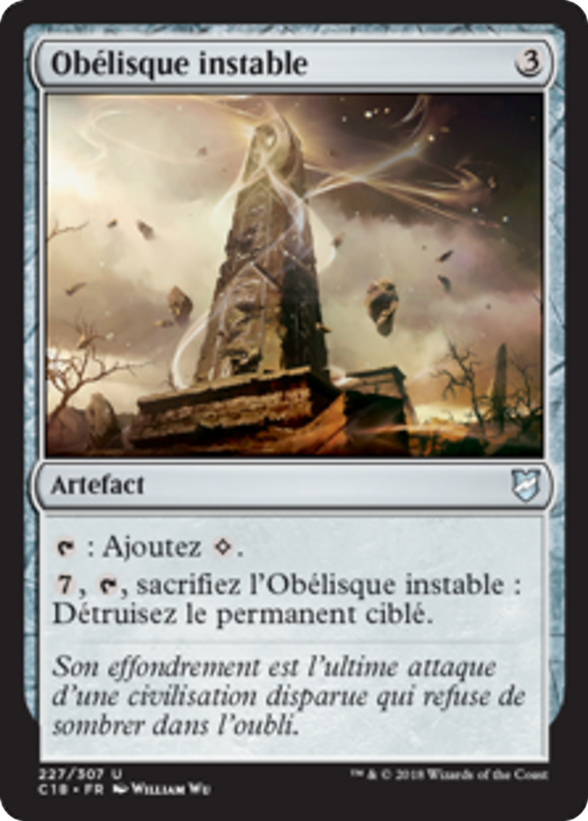 Obélisque instable — Commander 2018 — Magic: The Gathering