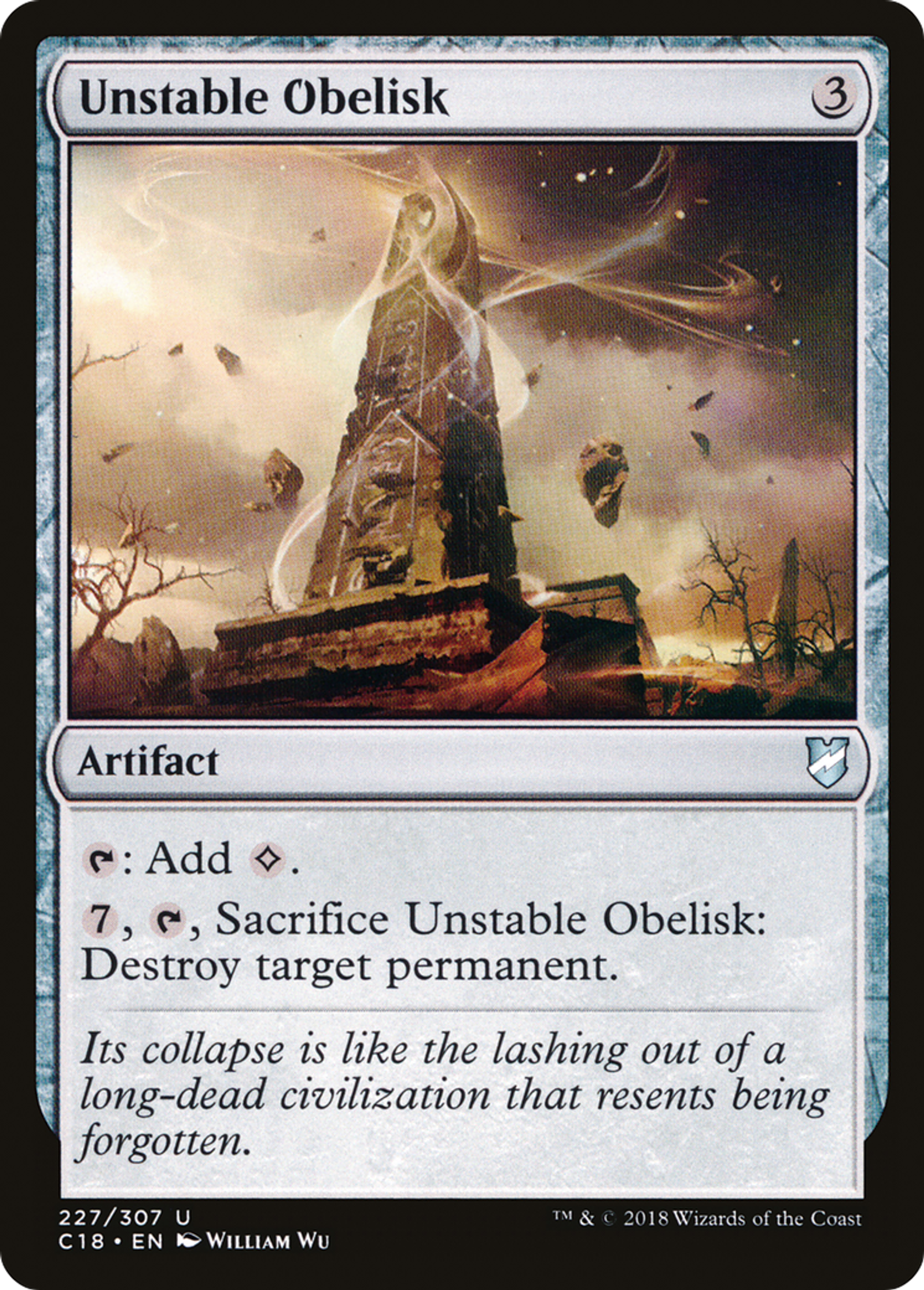 Unstable Obelisk — Commander 2018 — Magic: The Gathering