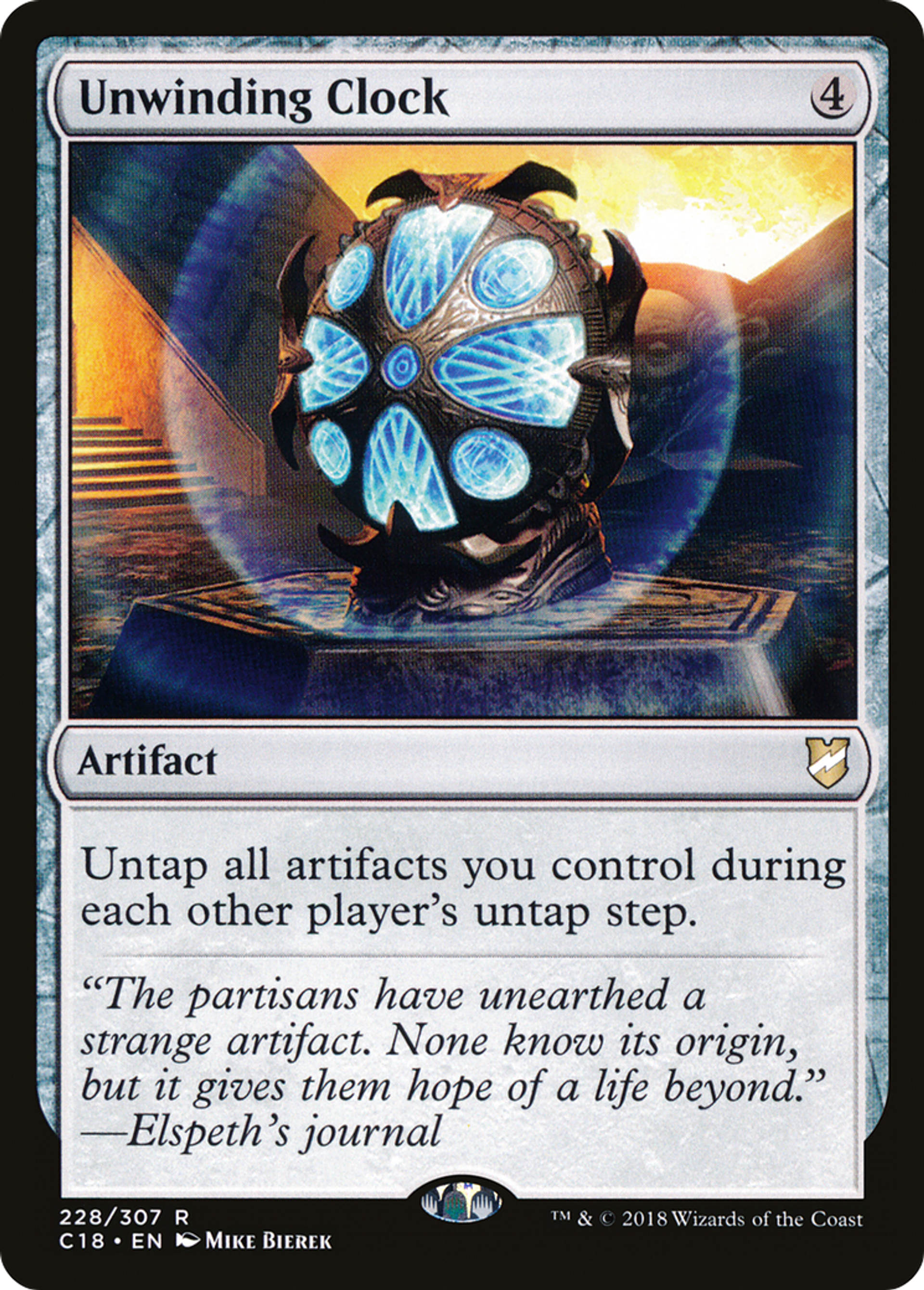 Unwinding Clock — Commander 2018 — Magic: The Gathering