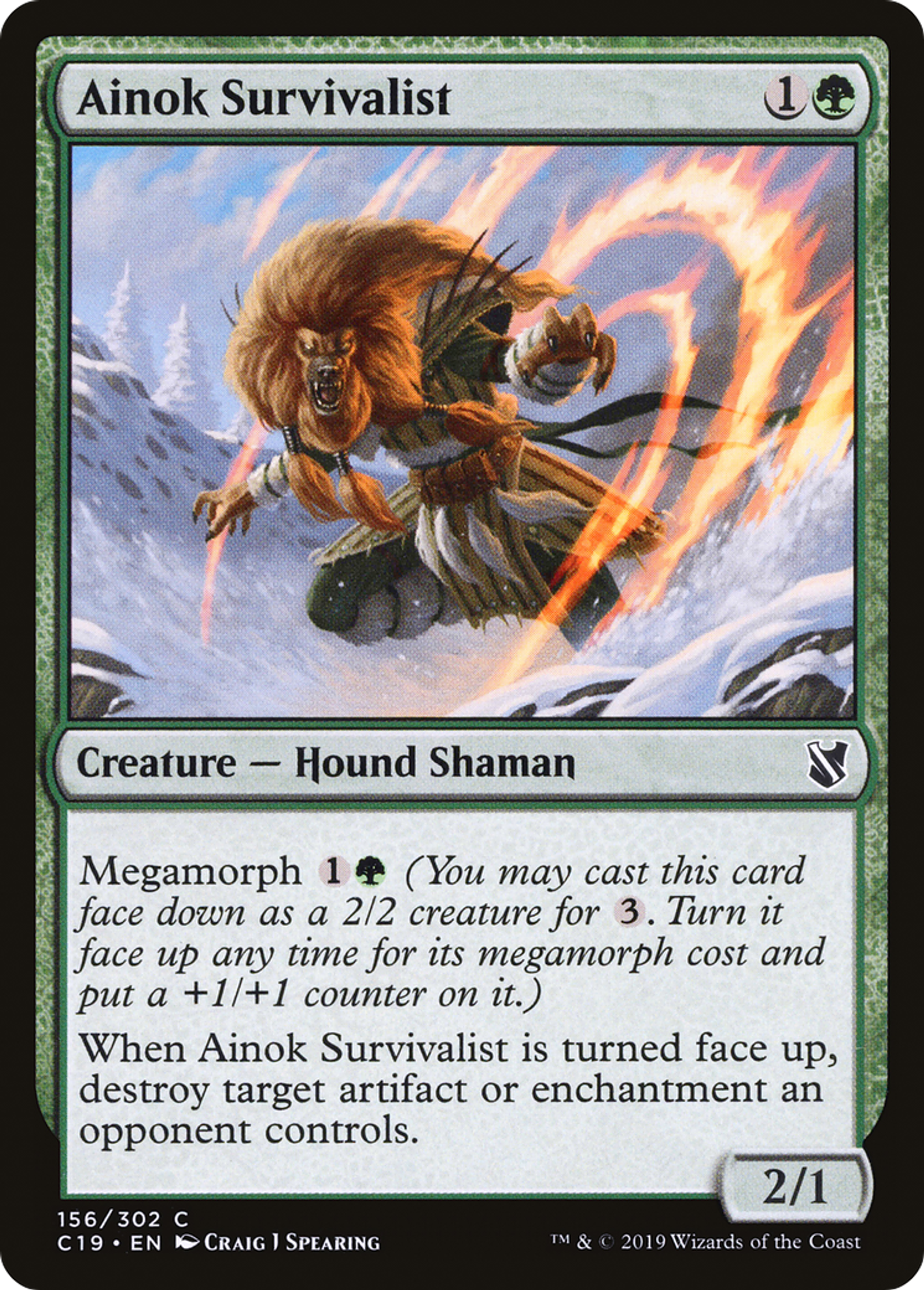Ainok Survivalist — Commander 2019 — Magic: The Gathering