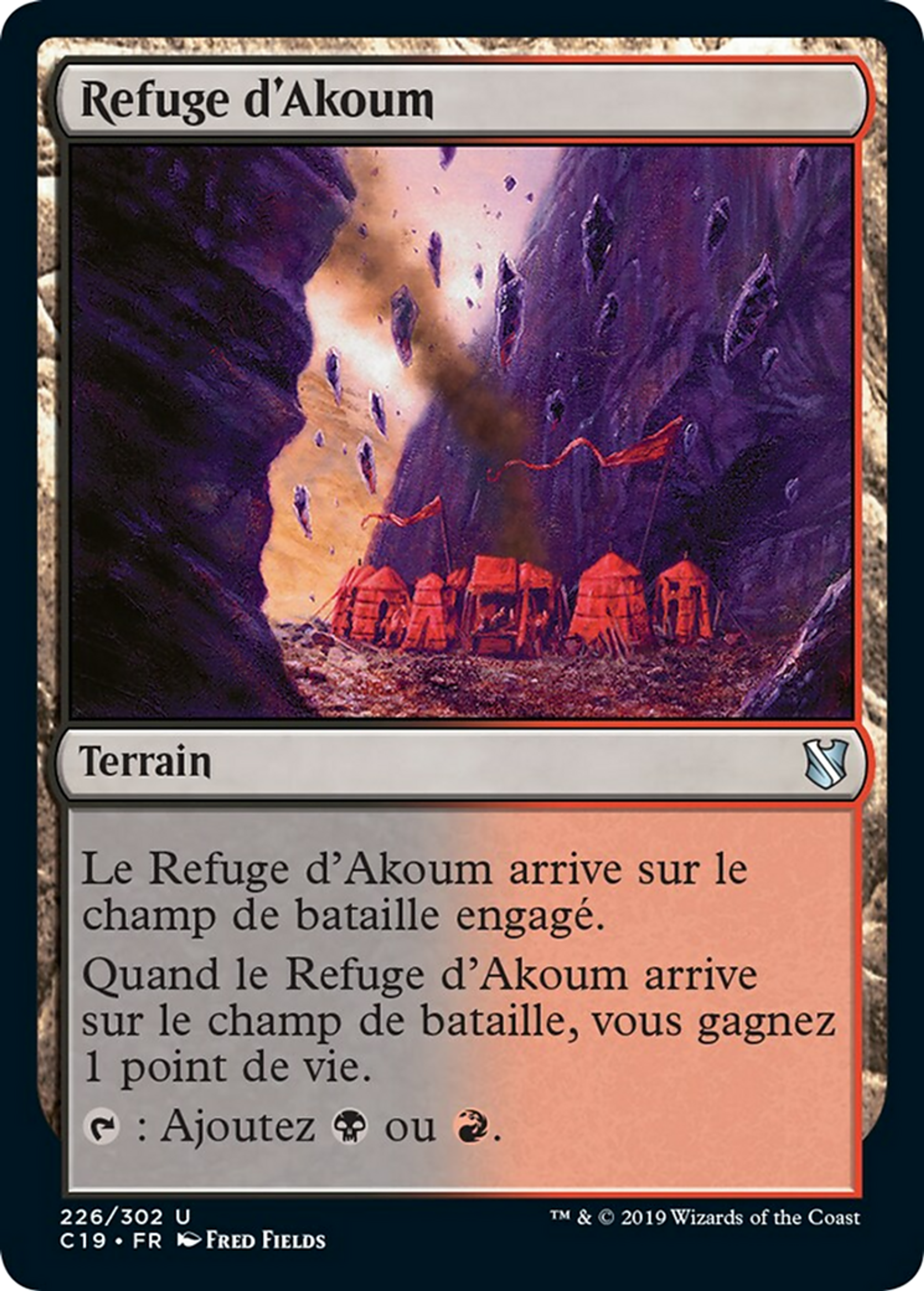 Refuge d'Akoum — Commander 2019 — Magic: The Gathering