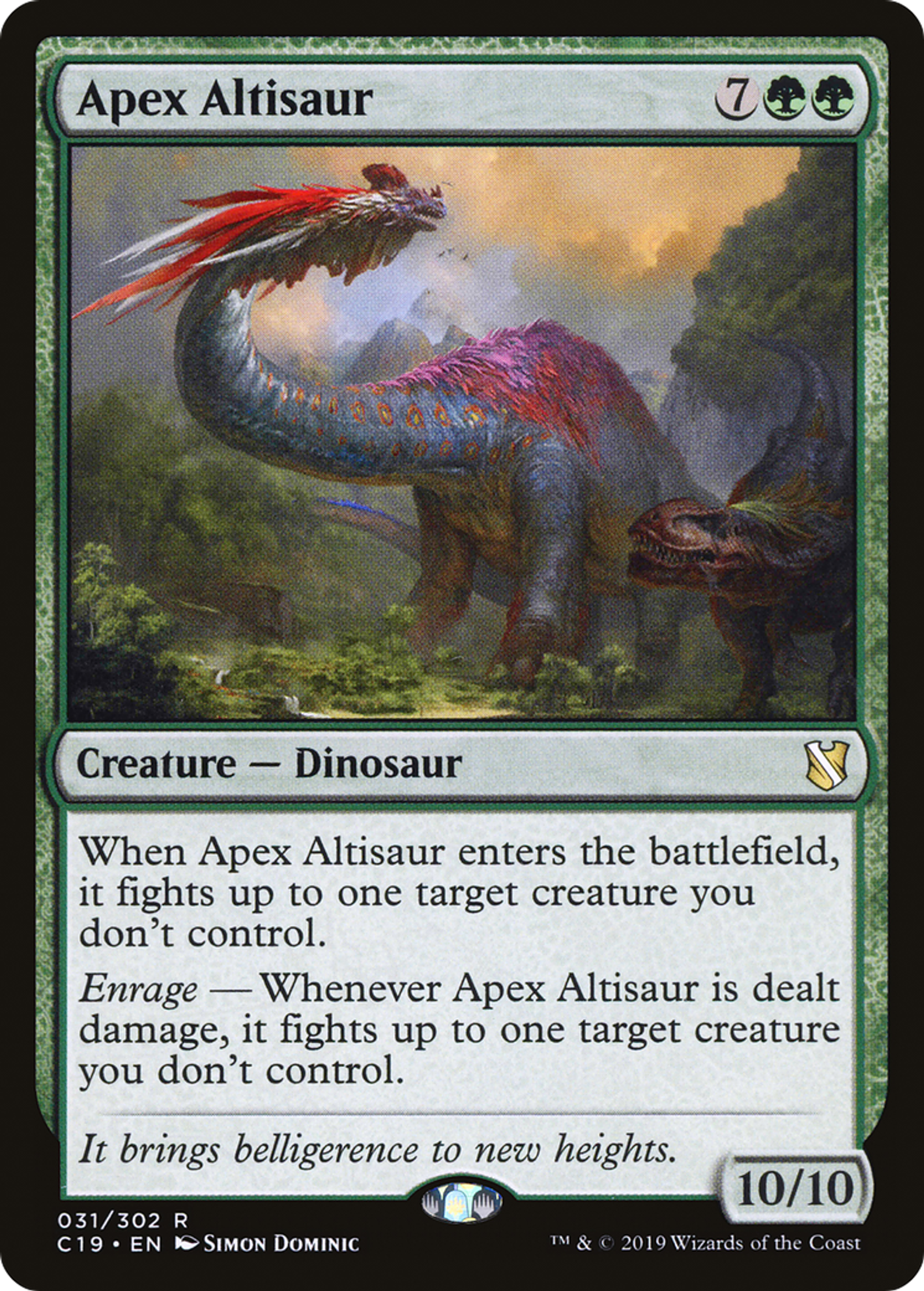 Apex Altisaur — Commander 2019 — Magic: The Gathering
