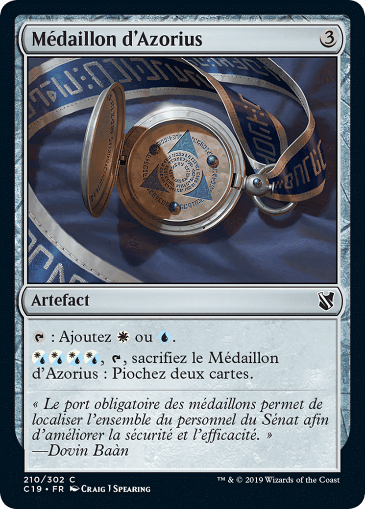 Médaillon d'Azorius — Commander 2019 — Magic: The Gathering