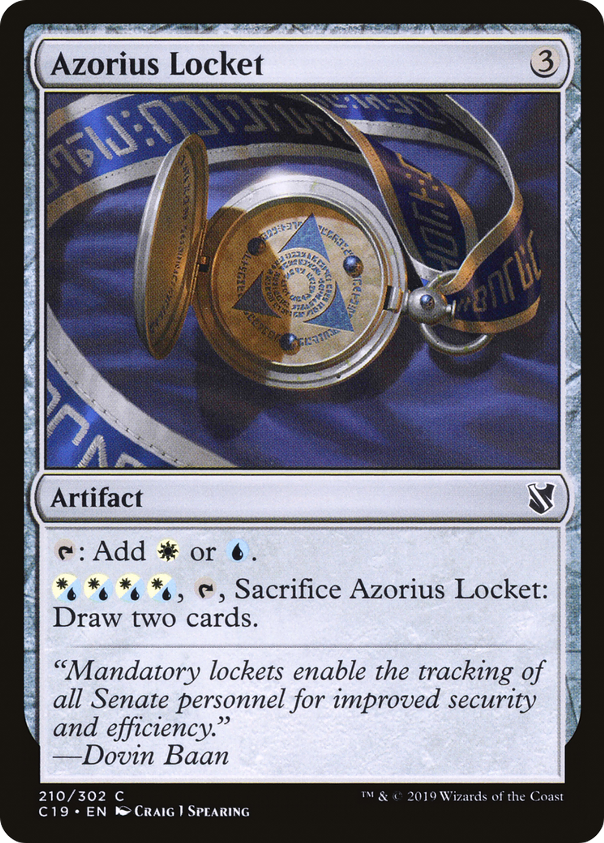 Azorius Locket — Commander 2019 — Magic: The Gathering