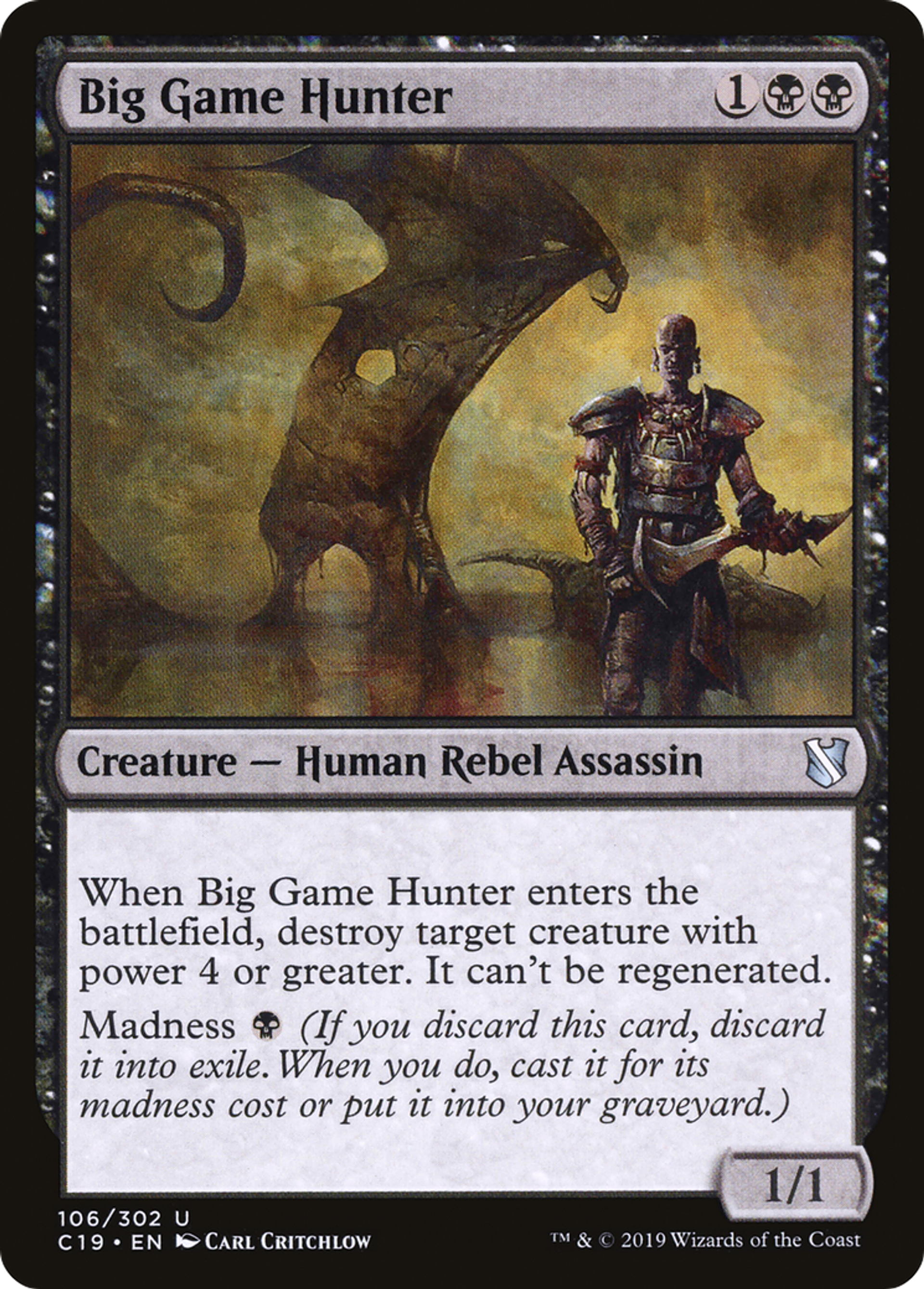 Big Game Hunter — Commander 2019 — Magic: The Gathering