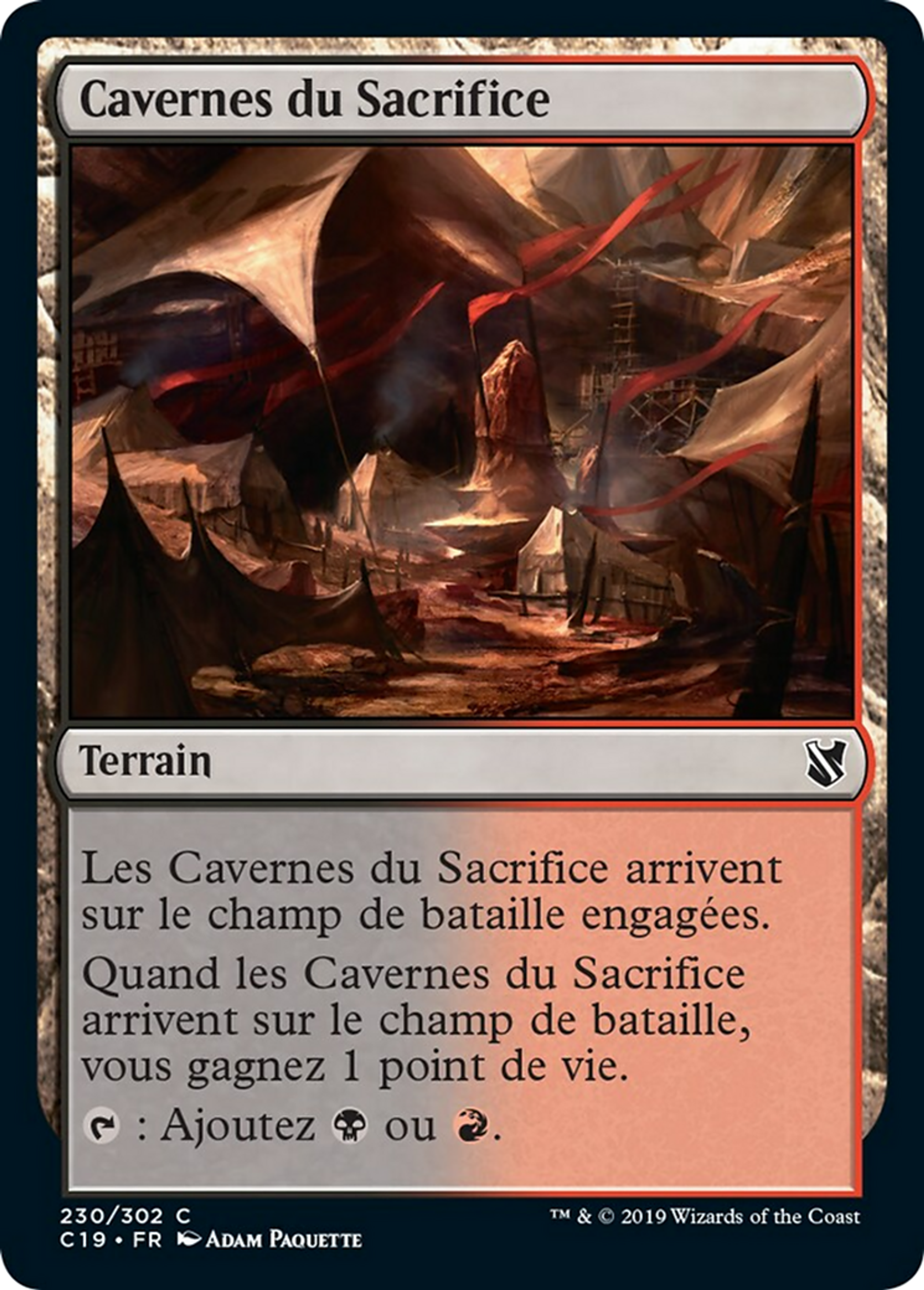Cavernes du Sacrifice — Commander 2019 — Magic: The Gathering