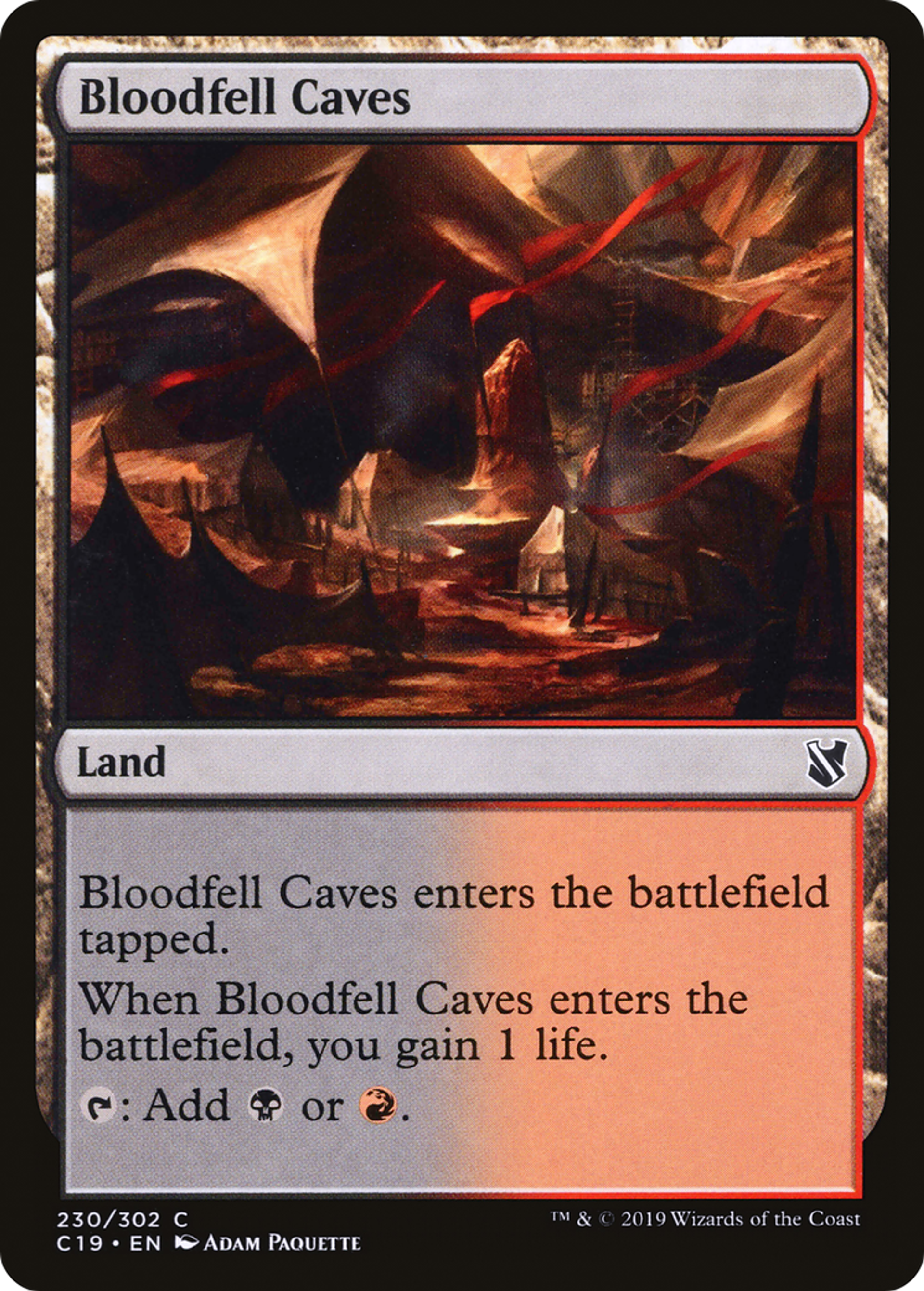 Bloodfell Caves — Commander 2019 — Magic: The Gathering