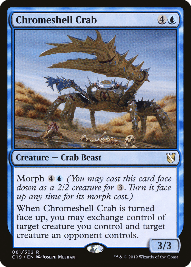 Chromeshell Crab — Commander 2019 — Magic: The Gathering