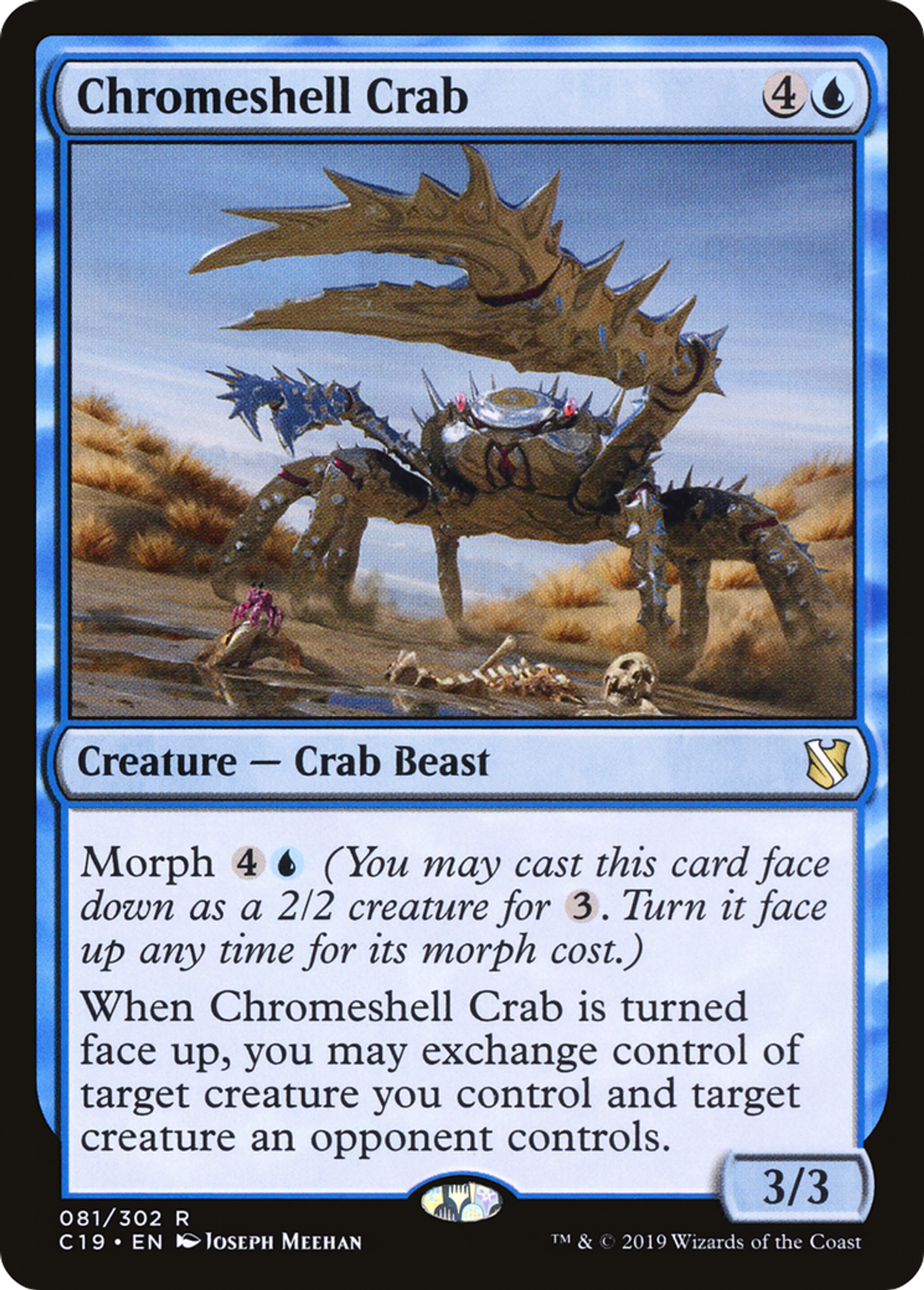 Chromeshell Crab — Commander 2019 — Magic: The Gathering