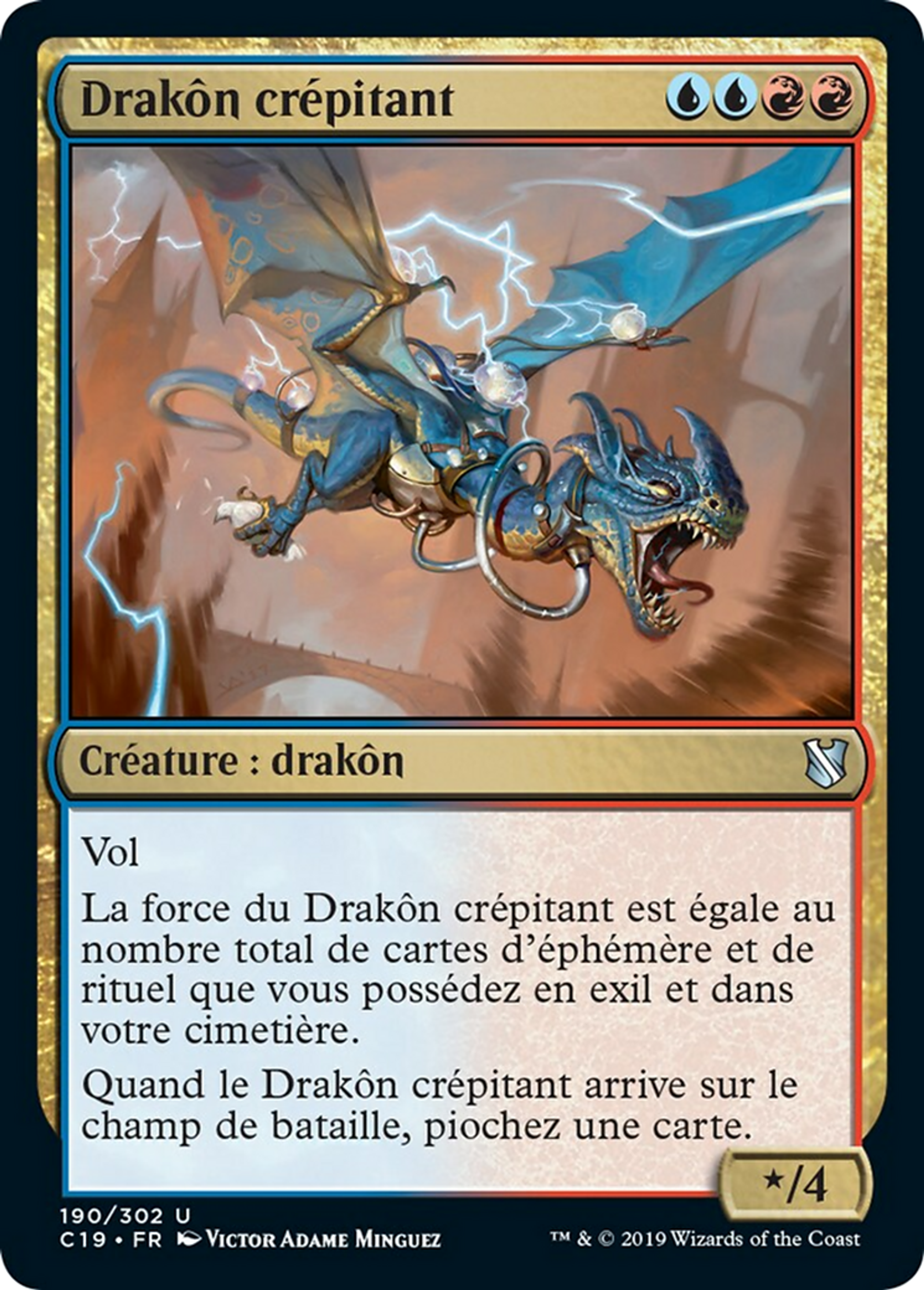 Drakôn crépitant — Commander 2019 — Magic: The Gathering