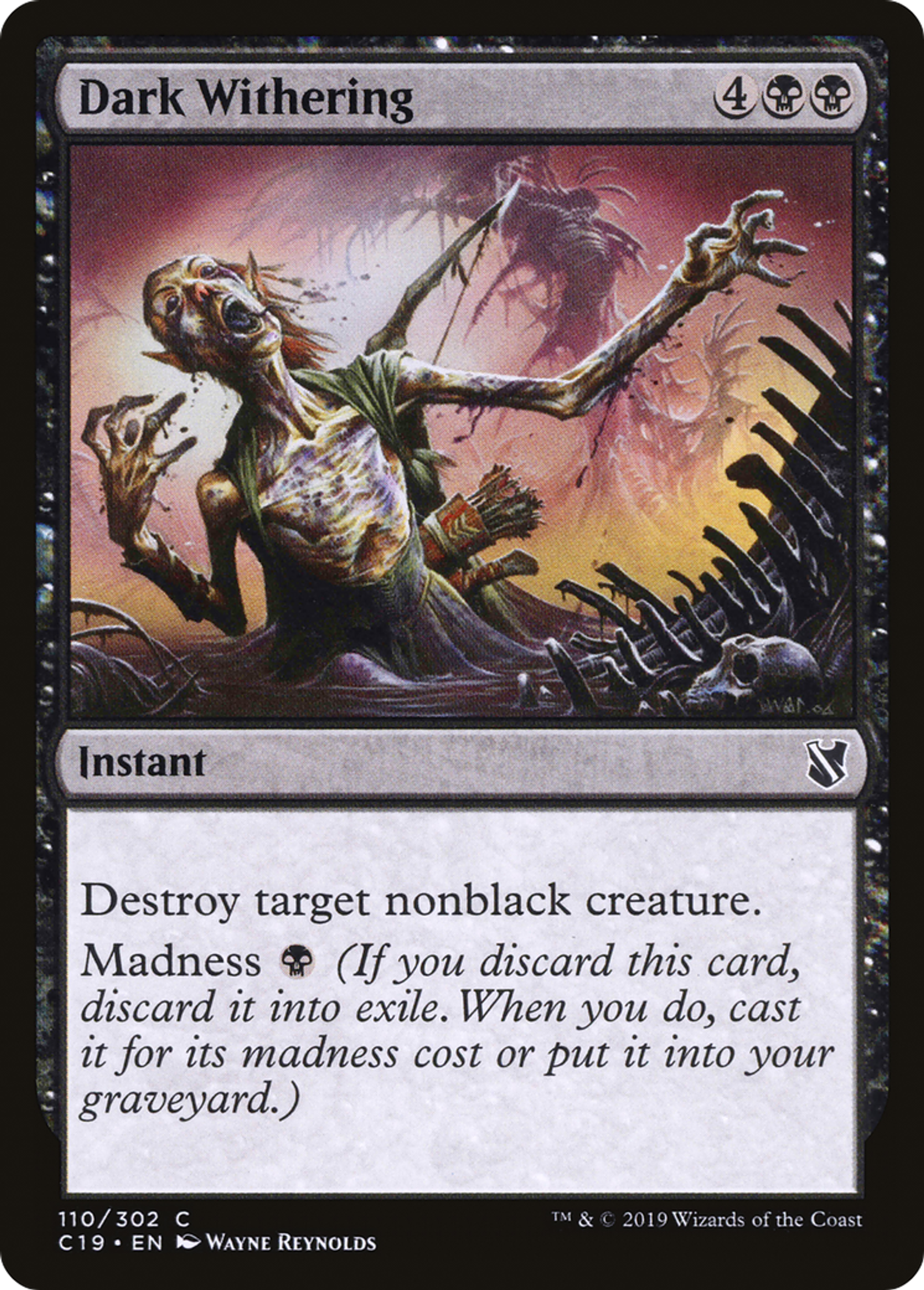 Dark Withering — Commander 2019 — Magic: The Gathering